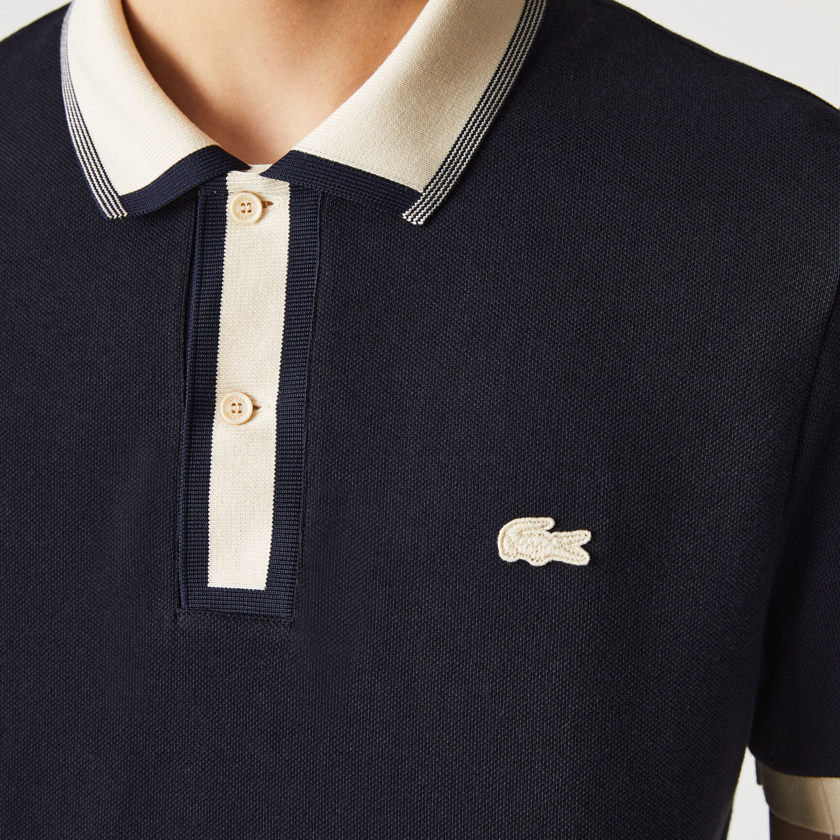 Men&rsquo;s Lacoste Regular Fit Contrasting Accents Piqu&eacute; Polo