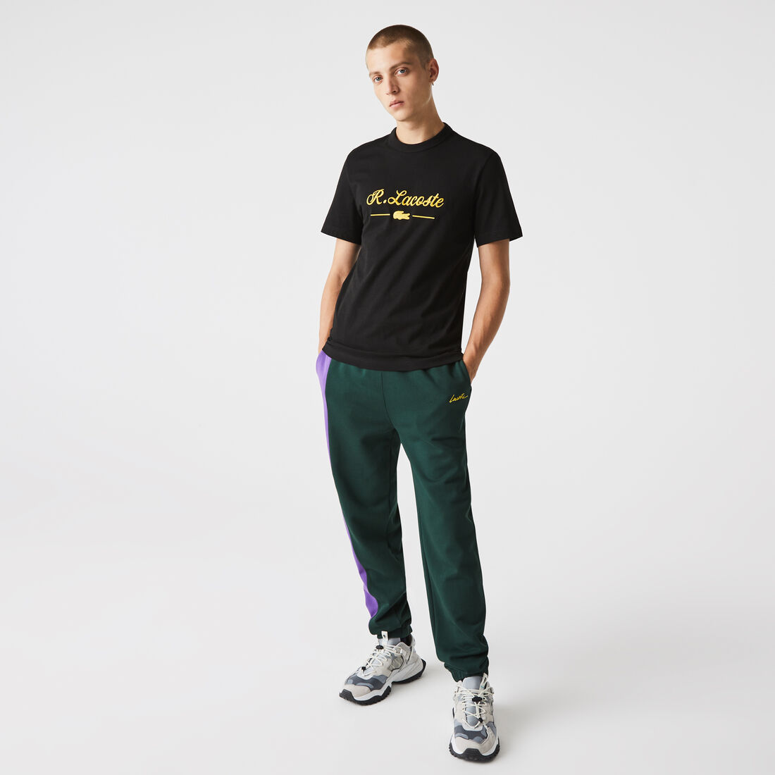 Men's Crew Neck Signature Embroidery Cotton T-shirt Men's Crew Neck Signature Embroidery Cotton T-shirt