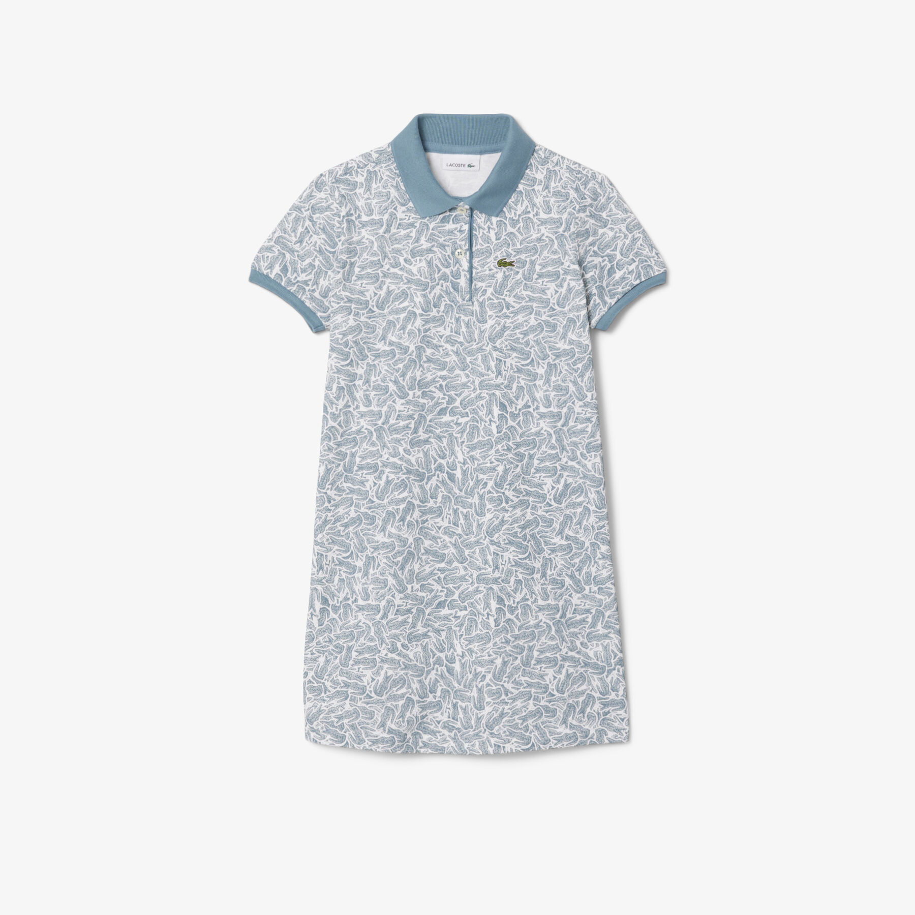 Printed Cotton Polo Dress lacoste printed cotton polo dress