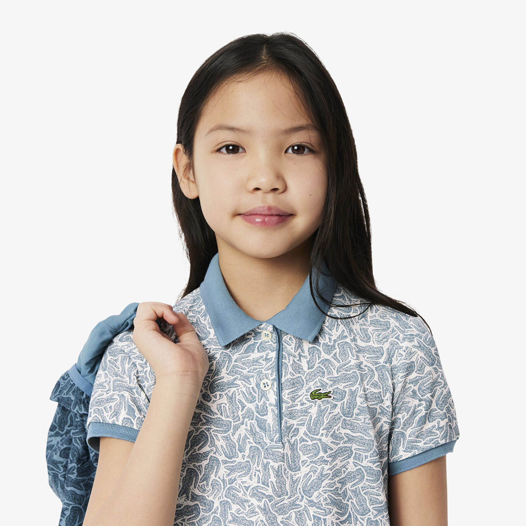 Printed Cotton Polo Dress lacoste printed cotton polo dress