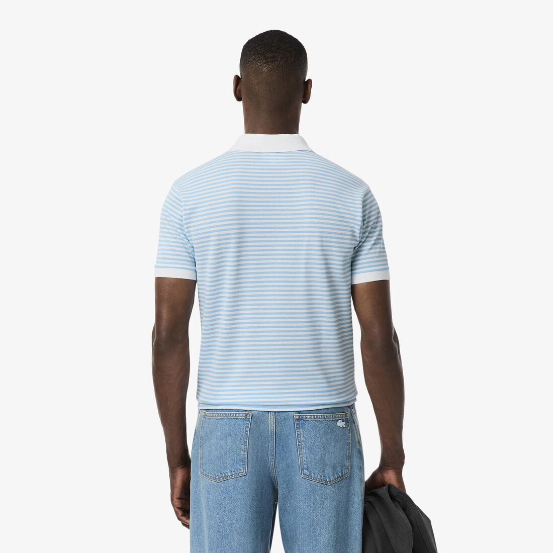 Classic Fit L.12.12 Striped Petit Pique Polo Shirt Classic Fit L.12.12 Striped Petit Pique Polo Shirt