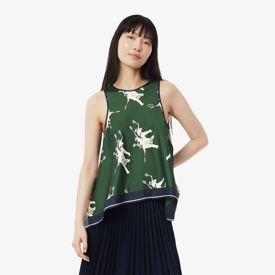 Regular Fit Lightweight Fluid Silk Top