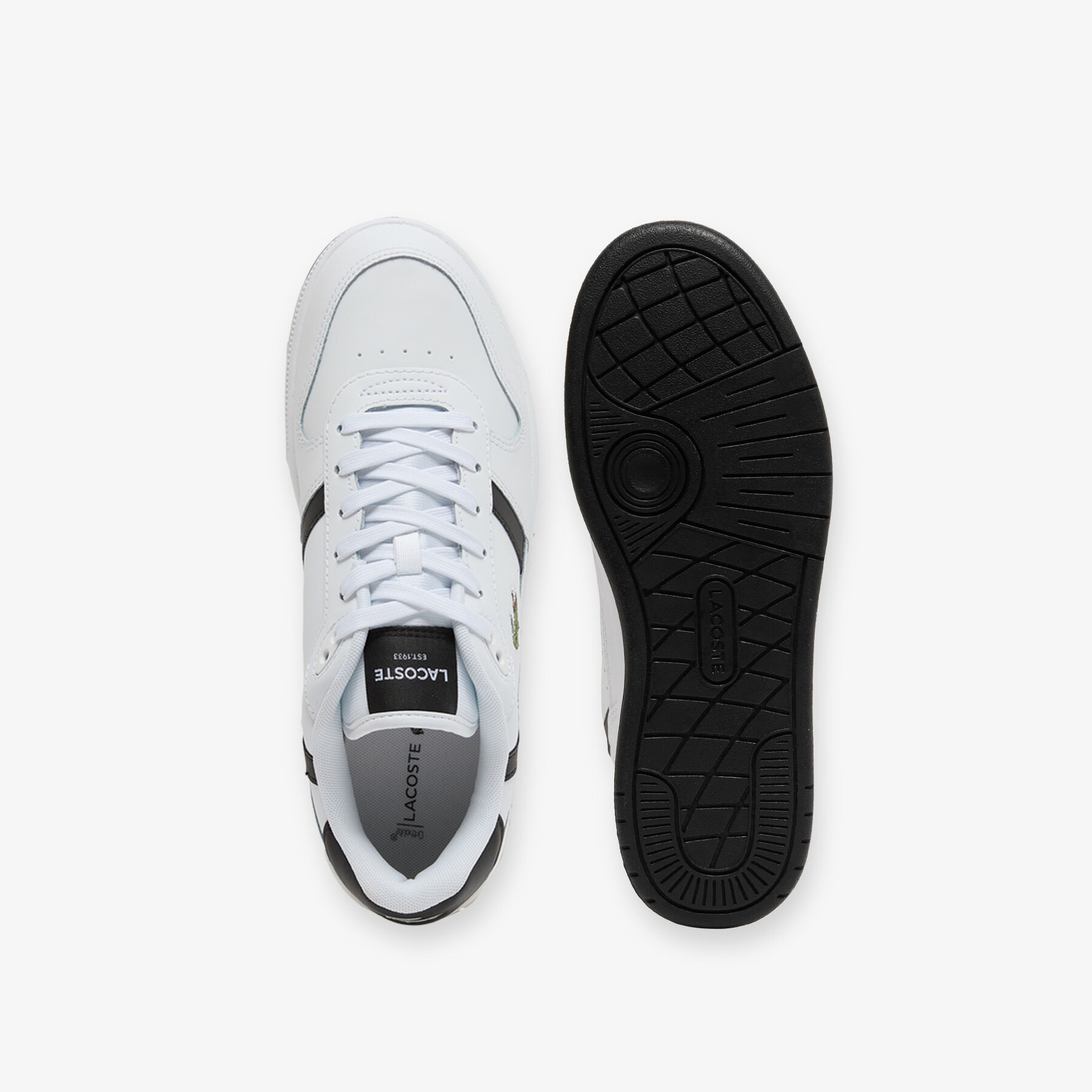 Men's T-Clip Set Leather Sneakers lacoste men s t clip set leather sneakers