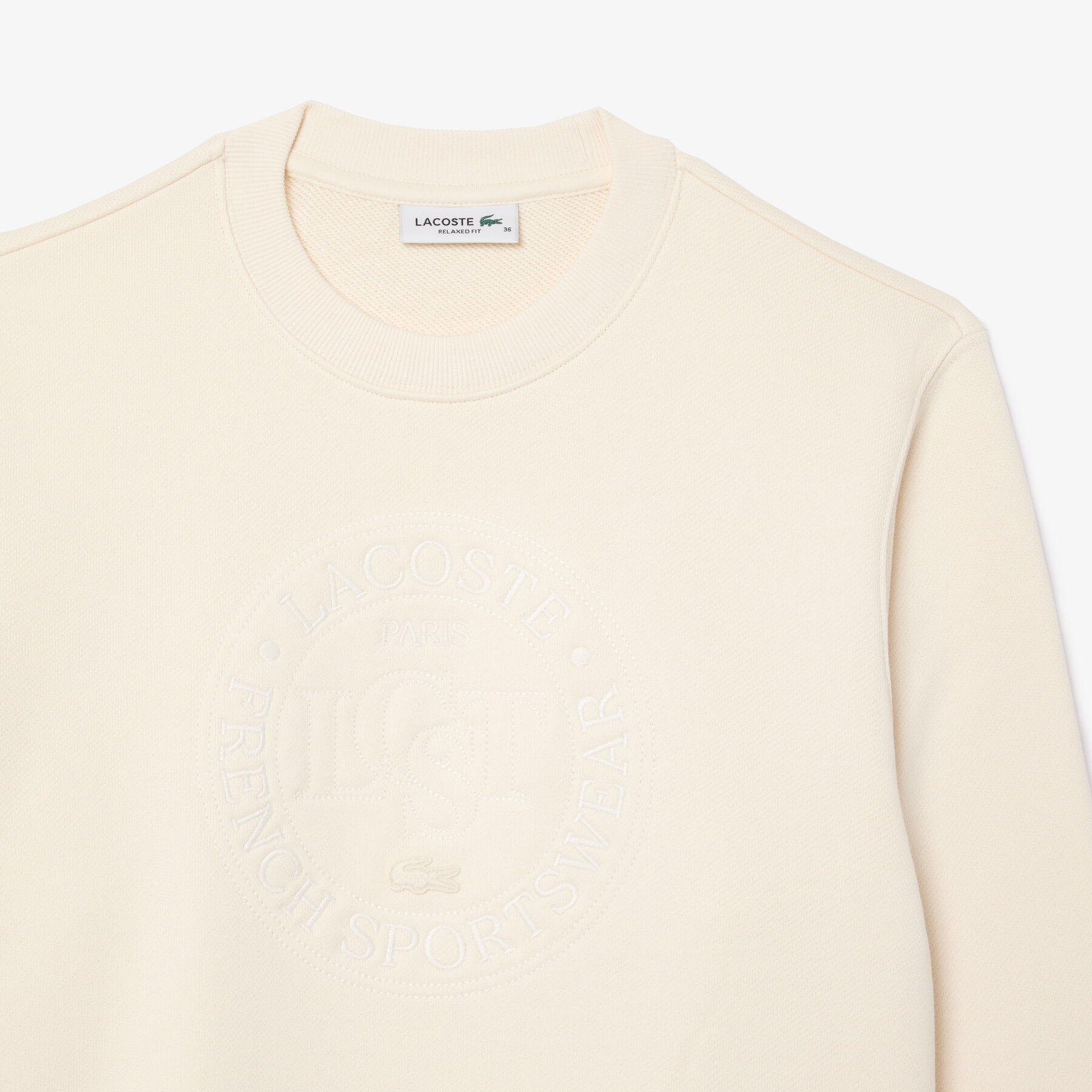 Embroidered Cotton Sweatshirt lacoste embroidered cotton sweatshirt