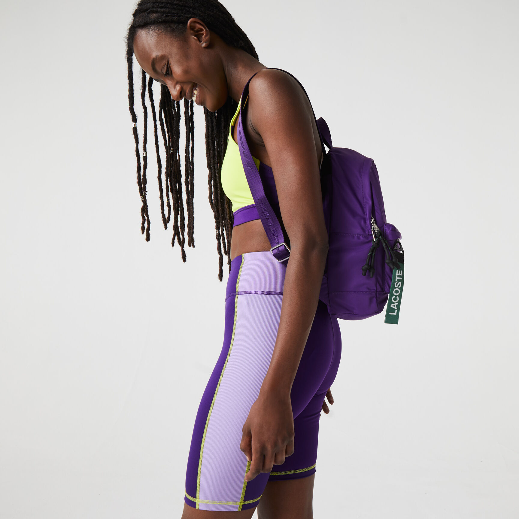 حقيبة ظهر لاكوست برقعة شعار الماركة وجرار سحّاب مزين بالشعار للنساء حقيبة ظهر لاكوست برقعة شعار الماركة وجرار سحّاب مزين بالشعار للنساء