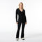 lacoste seamless ribbed knit flared leggings