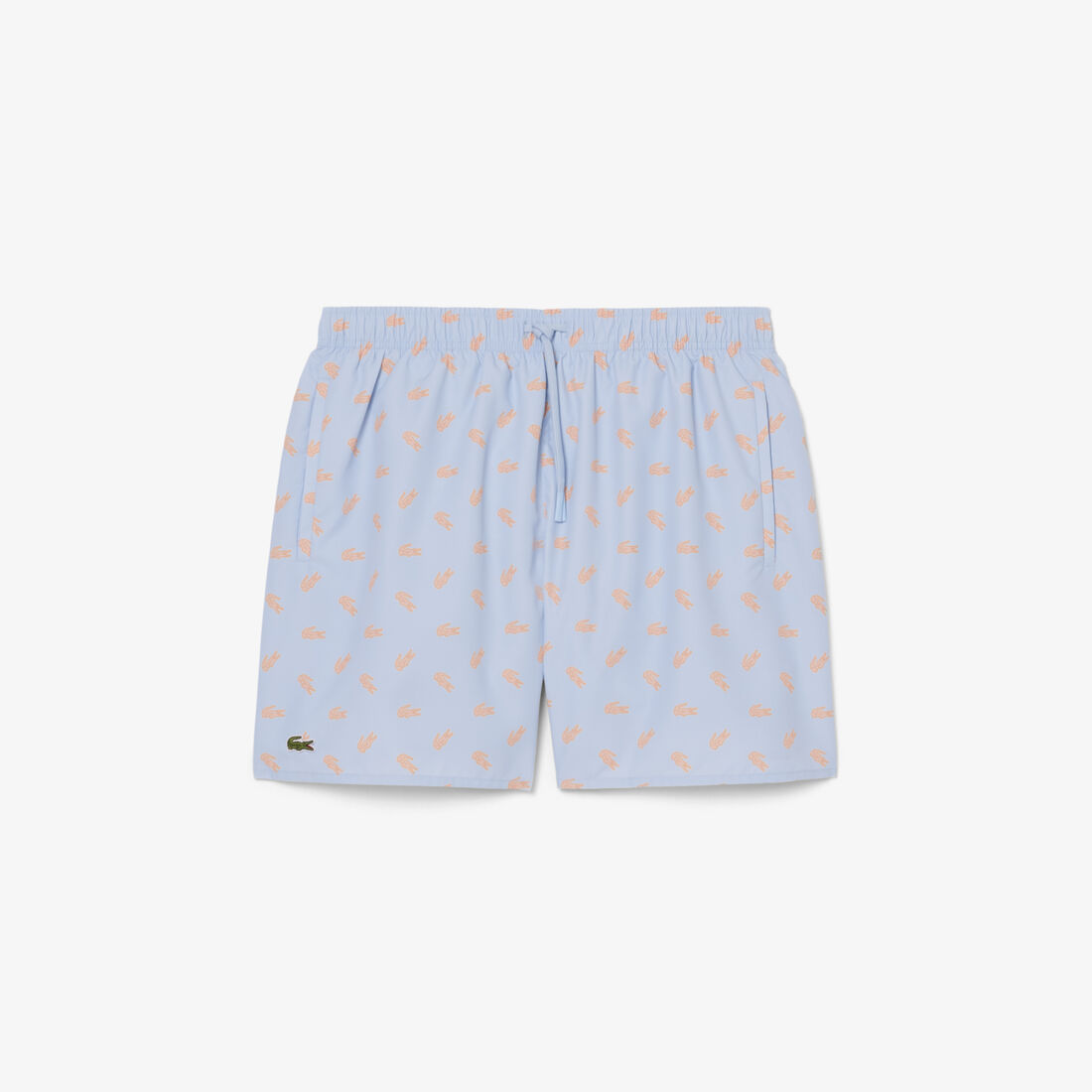 Mid Length Crocodile Print Swim Trunks