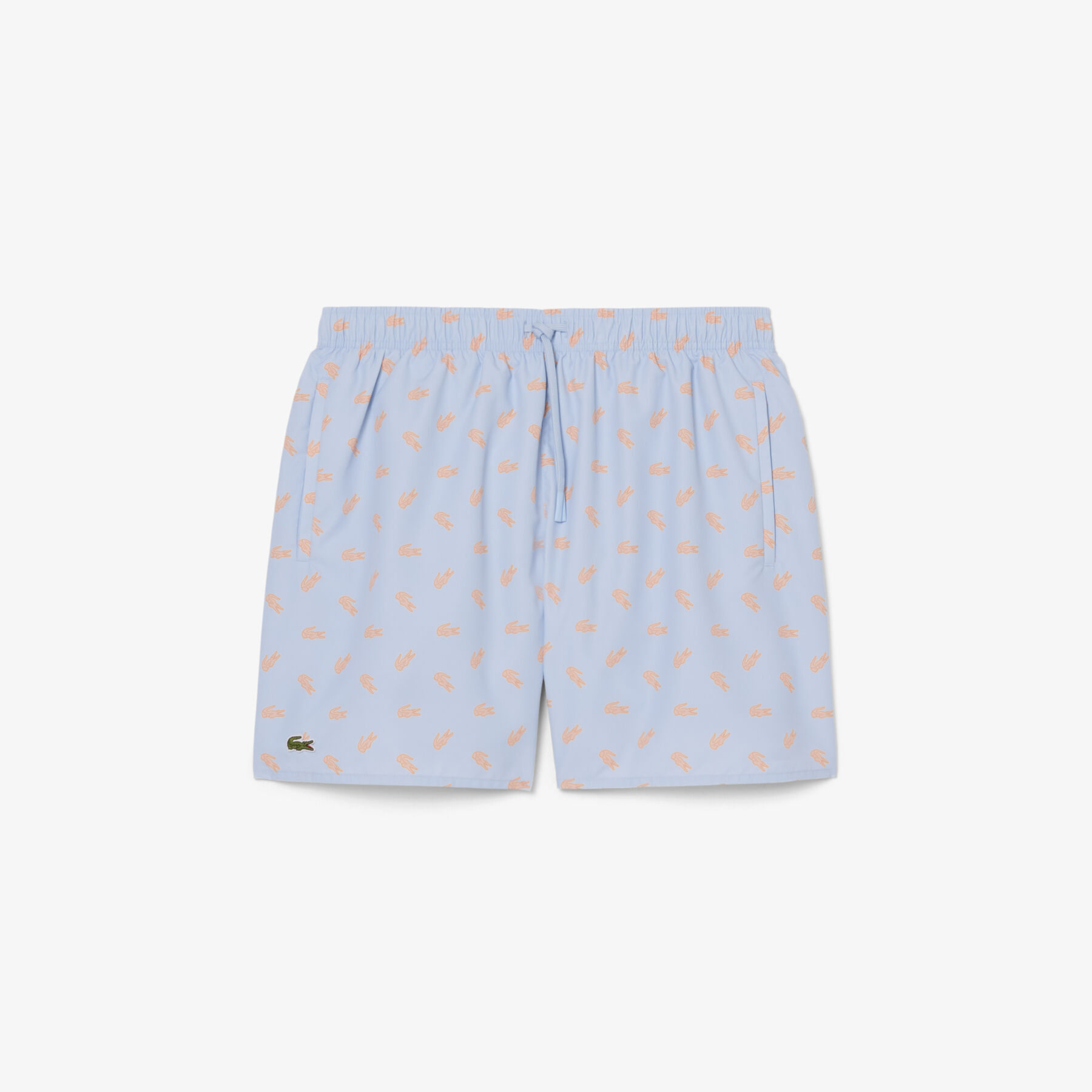 Mid Length Crocodile Print Swim Trunks lacoste mid length crocodile print swim trunks