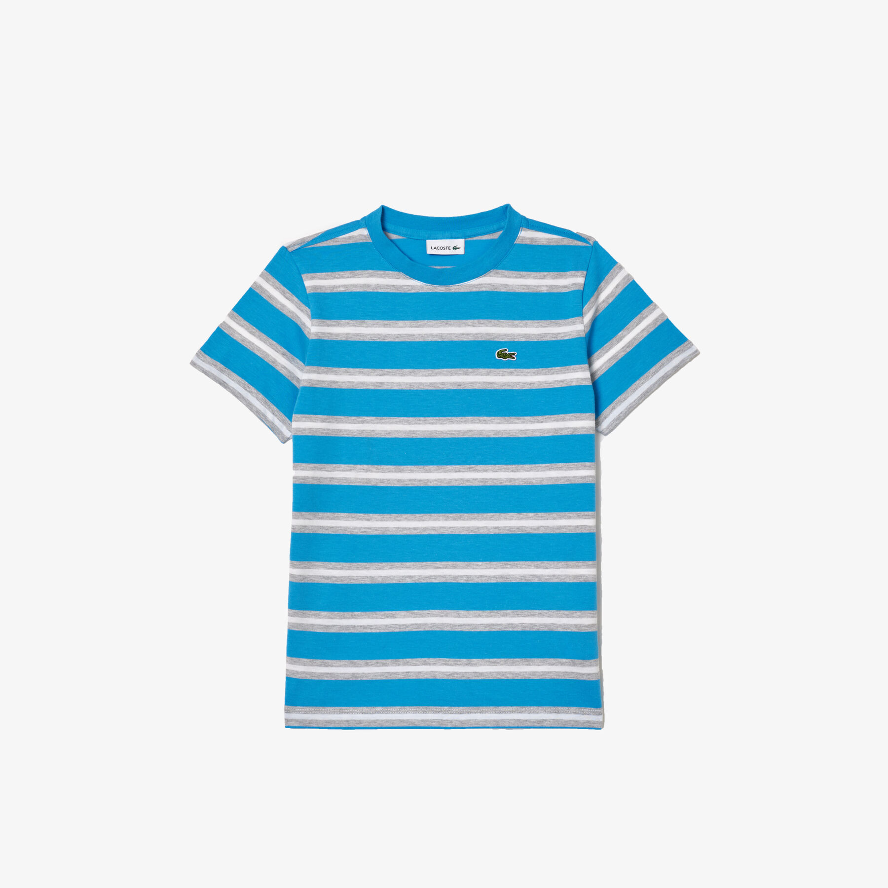 Kids' Lacoste Stripe Print Cotton Jersey T-shirt kids lacoste stripe print cotton jersey t shirt