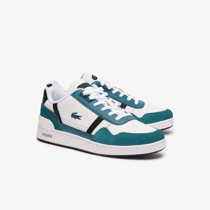 حذاء رياضي رجالي من الجلد بشعار الماركة T-clip