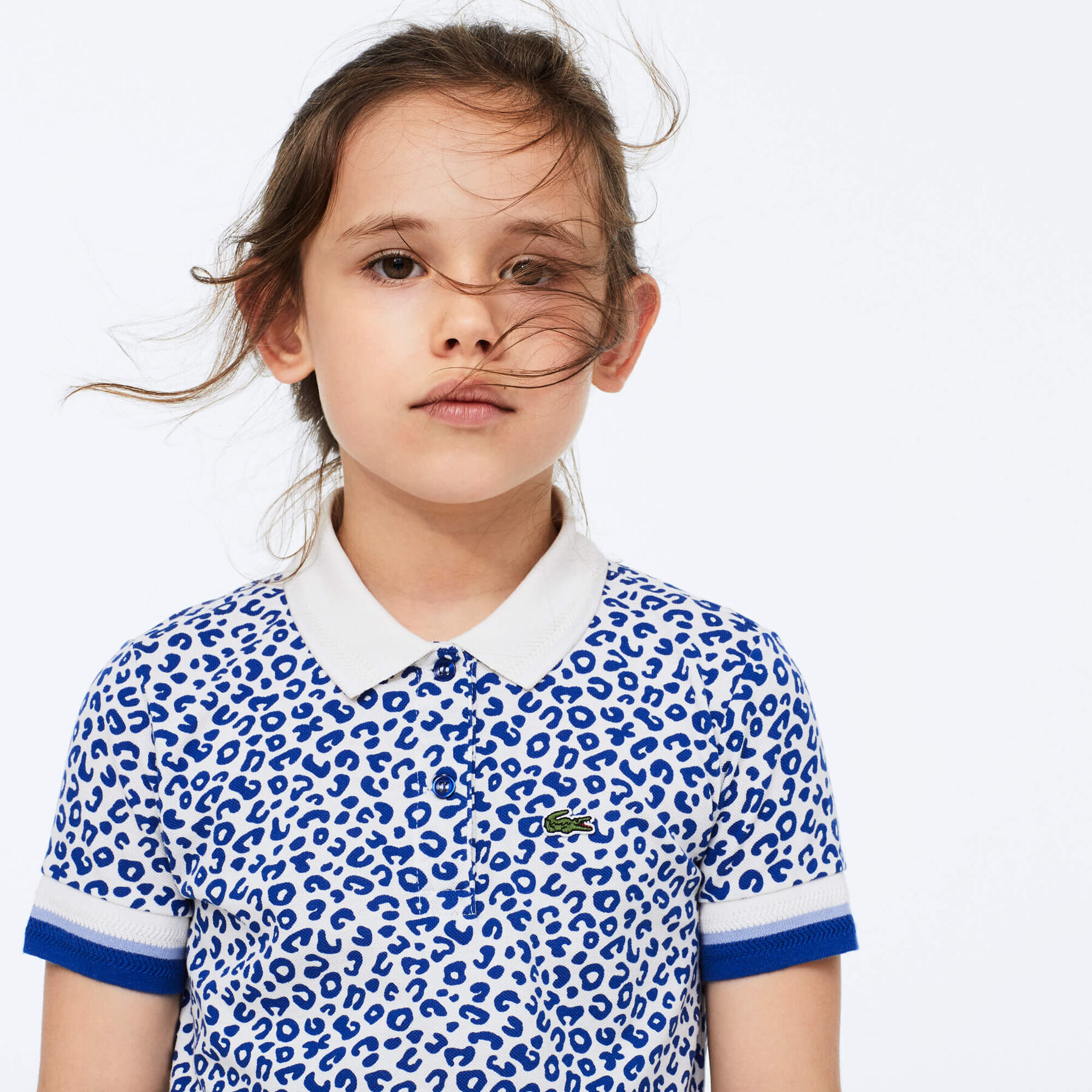 girl s leopard print lacoste polo shirt