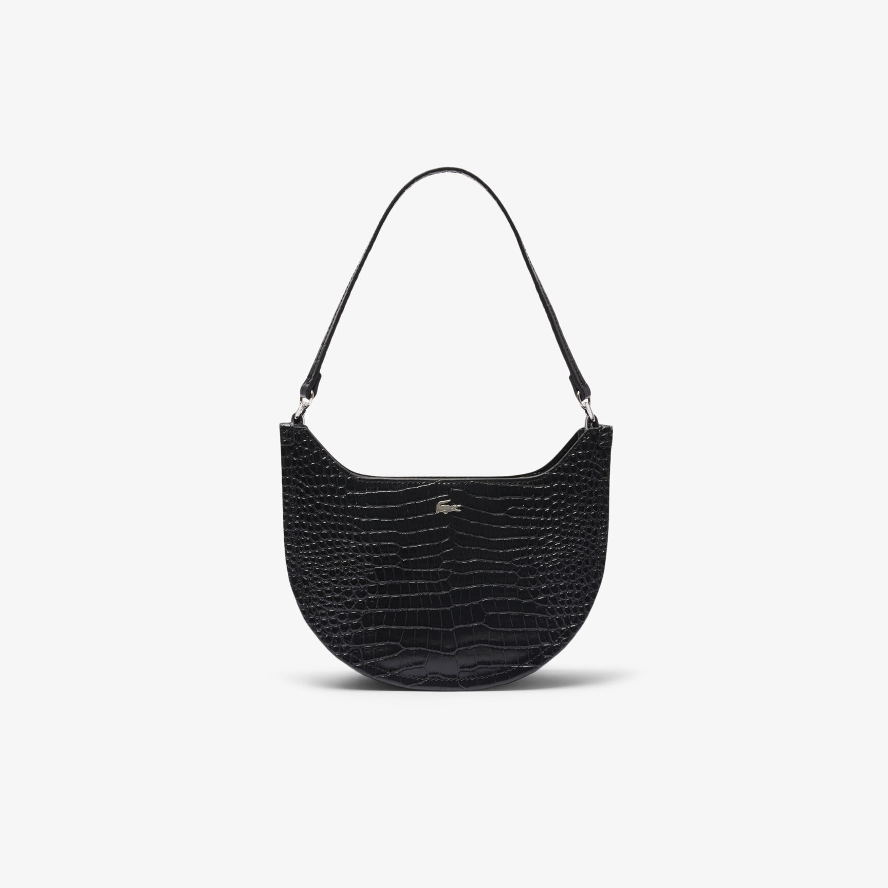 Small Chantaco Embossed Leather Half Moon Bag