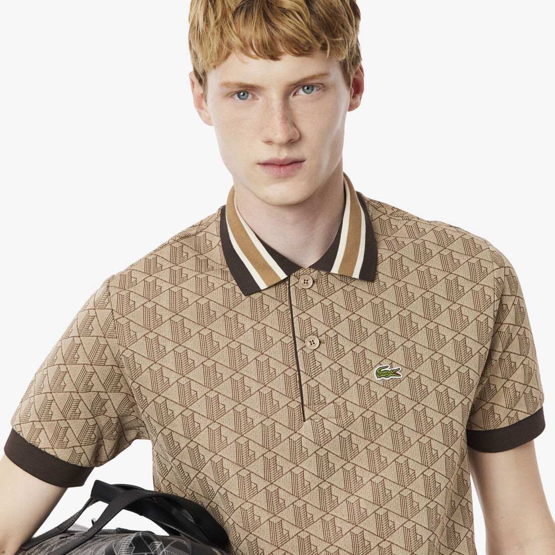 Classic Fit Monogram Jacquard Polo Shirt Classic Fit Monogram Jacquard Polo Shirt