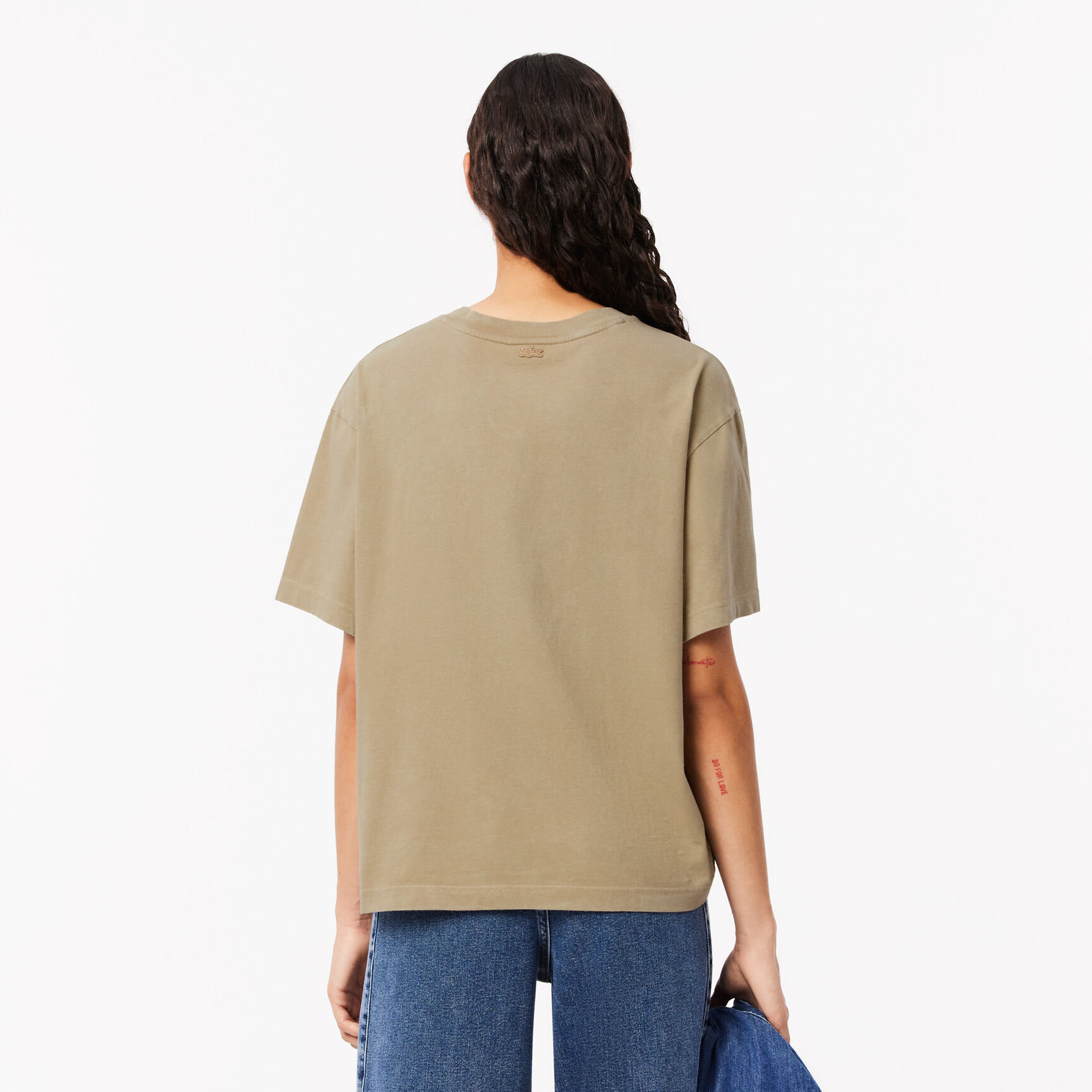 Oversized Wash Effect Badge T-shirt