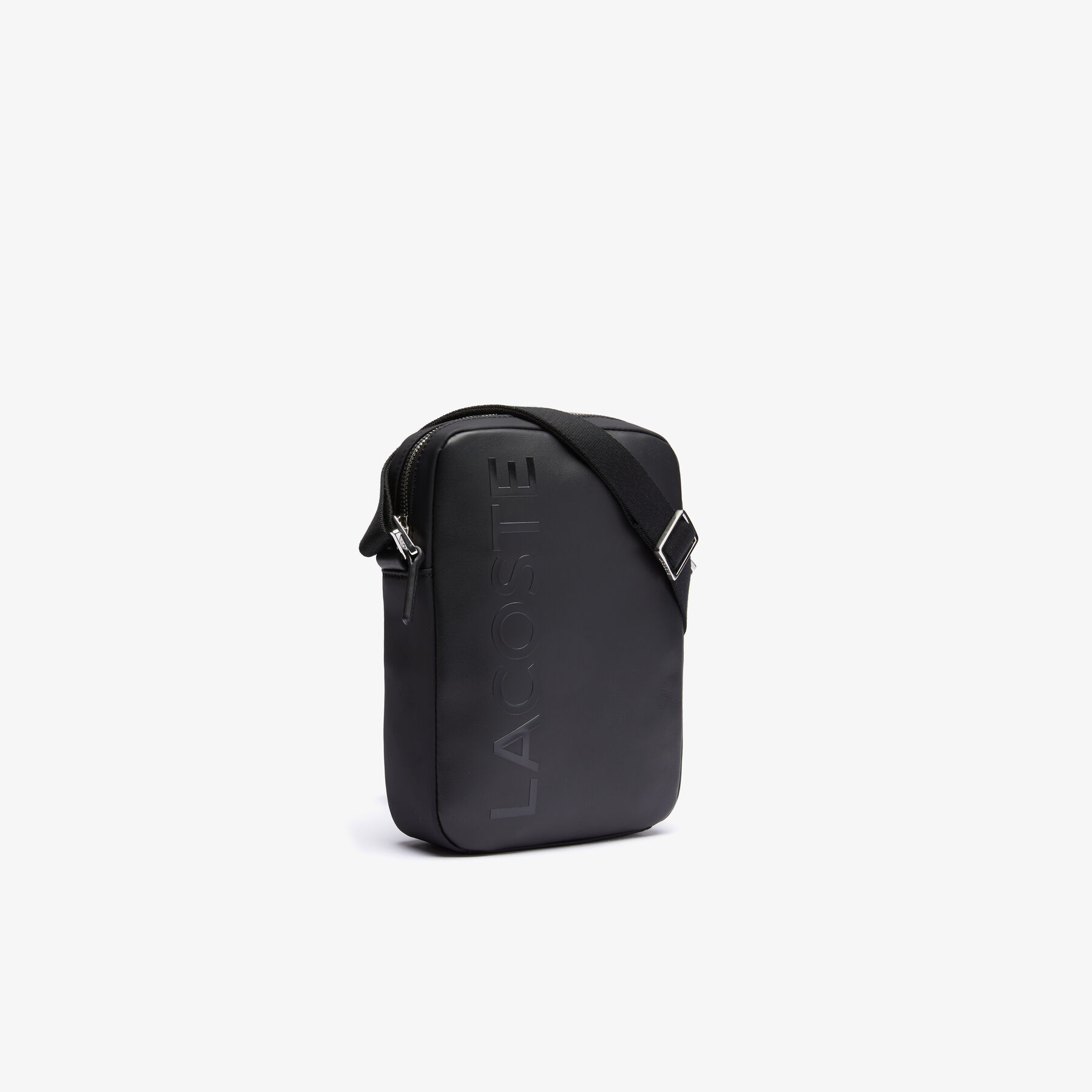 lacoste men s l 12 12 signature leather cross body bag