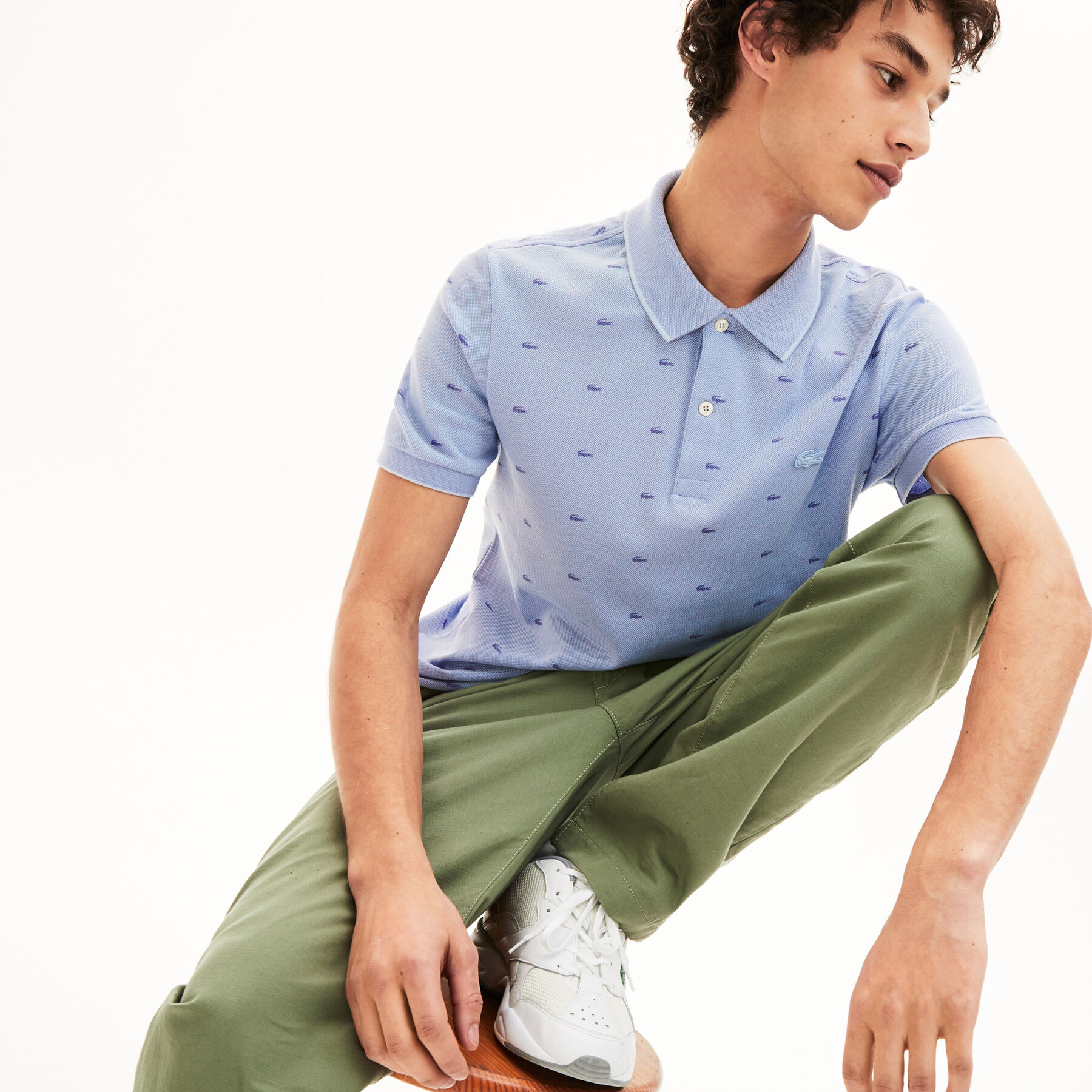 Men's Lacoste Micro Print Polo Shirt men s lacoste micro print polo shirt