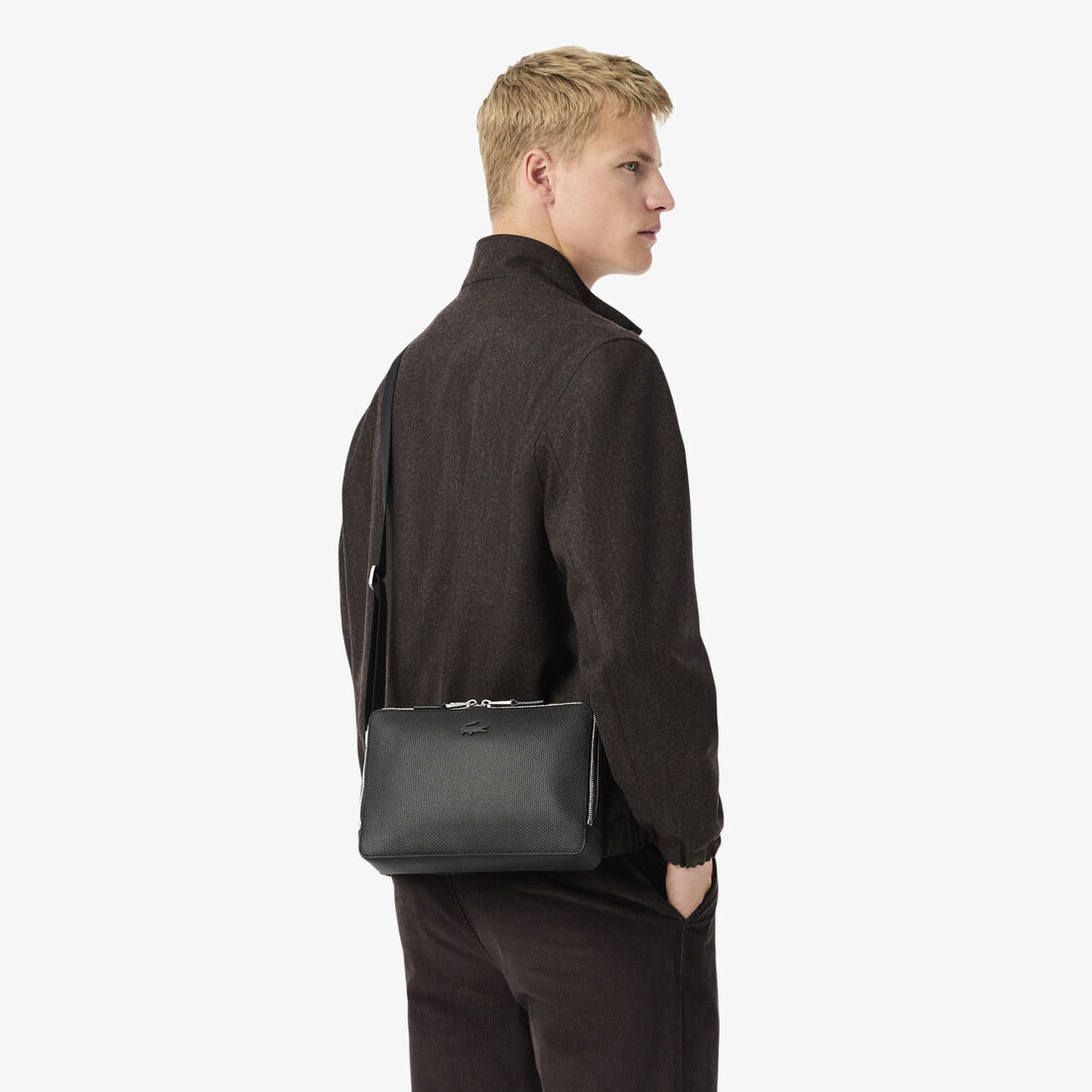 حقيبة كروس شانتاكو من الجلد غير اللامع بسحاب للجنسين حقيبة كروس شانتاكو من الجلد غير اللامع بسحاب للجنسين