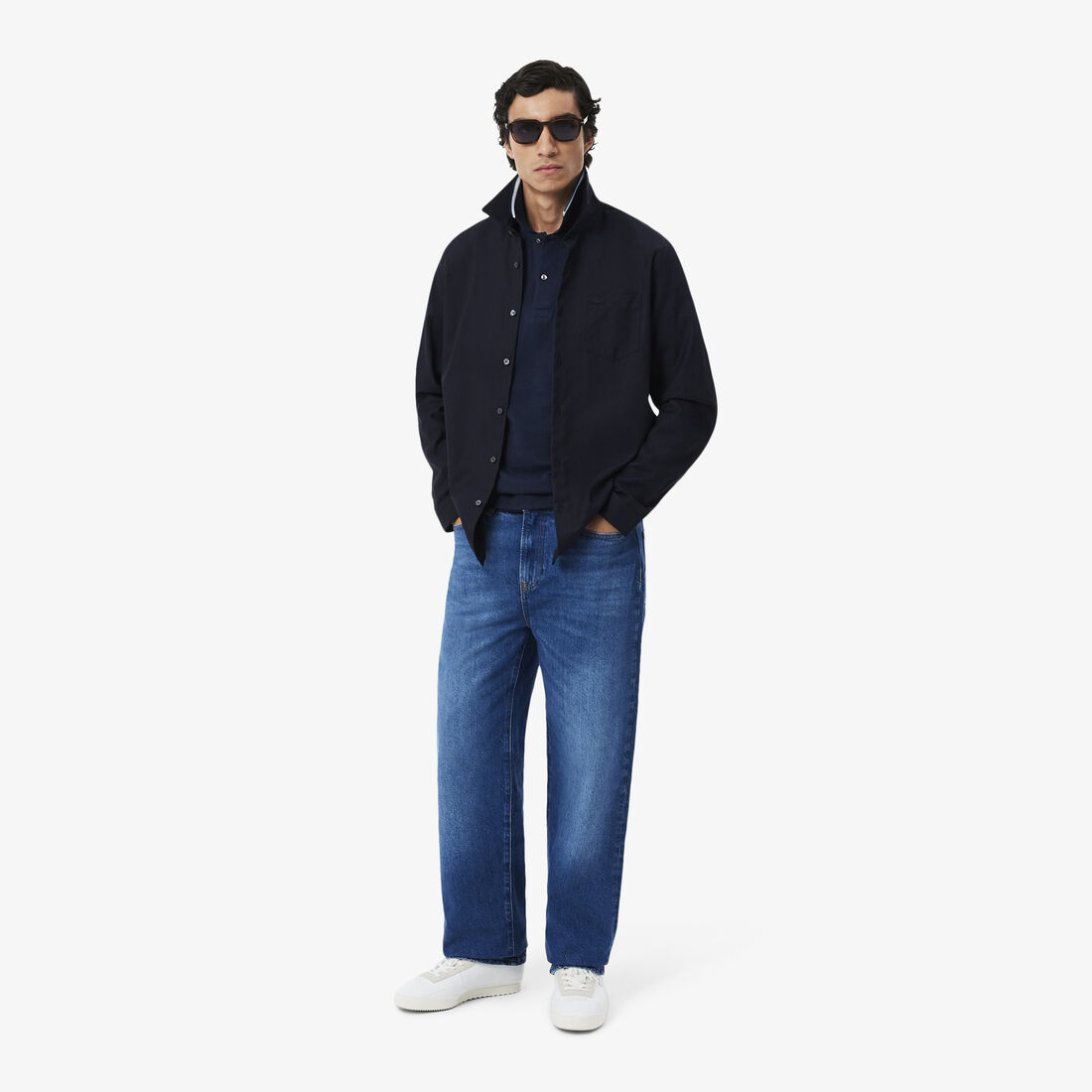 قميص بولو بقصّة عادية وتفاصيل بارزة L.12.12 قميص بولو بقصّة عادية وتفاصيل بارزة L.12.12