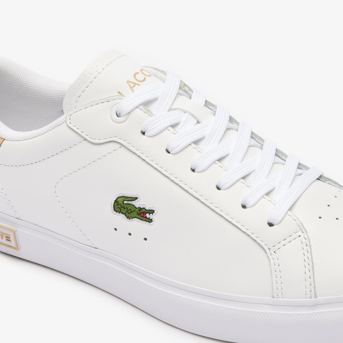 Women's Powercourt Logo Tongue Leather Trainers Women's Powercourt Logo Tongue Leather Trainers