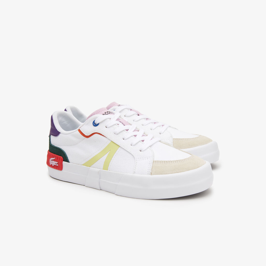 Women's Lacoste L004 Textile Colour-Pop Trainers Women's Lacoste L004 Textile Colour-Pop Trainers