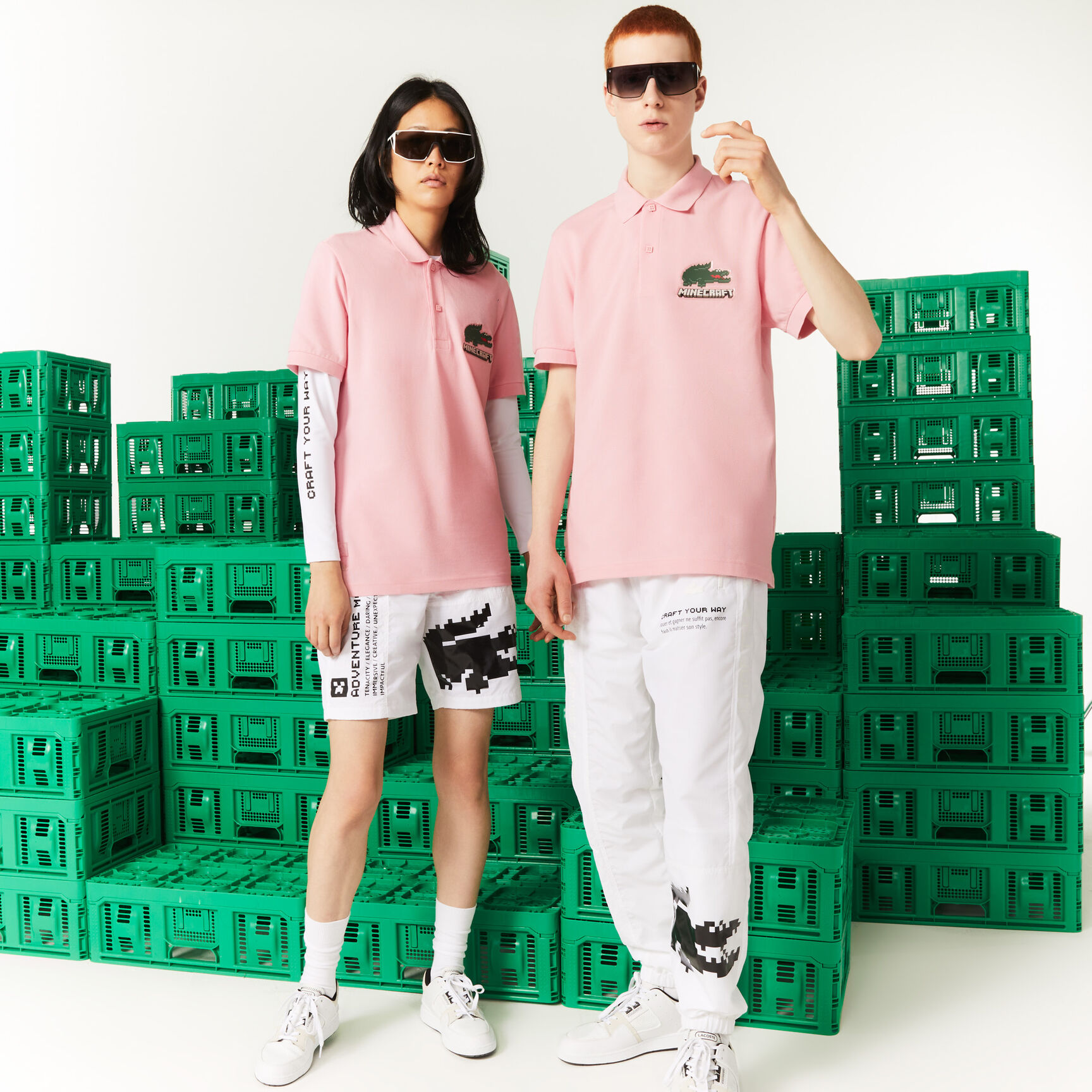 Unisex Lacoste x Minecraft Classic Fit Organic Cotton Polo Shirt Unisex Lacoste x Minecraft Classic Fit Organic Cotton Polo Shirt