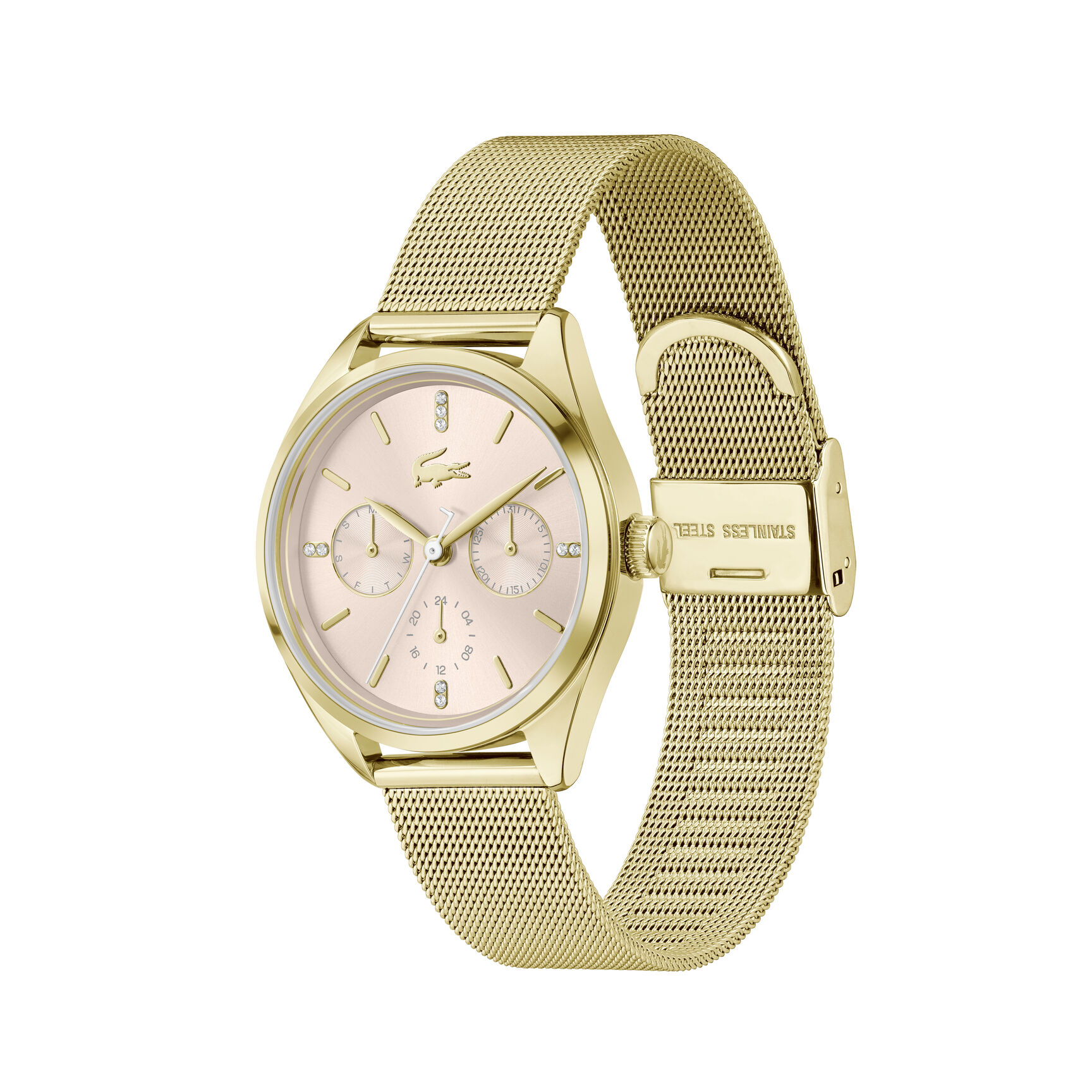 Thin Gold-Plated Steel Women's Watch