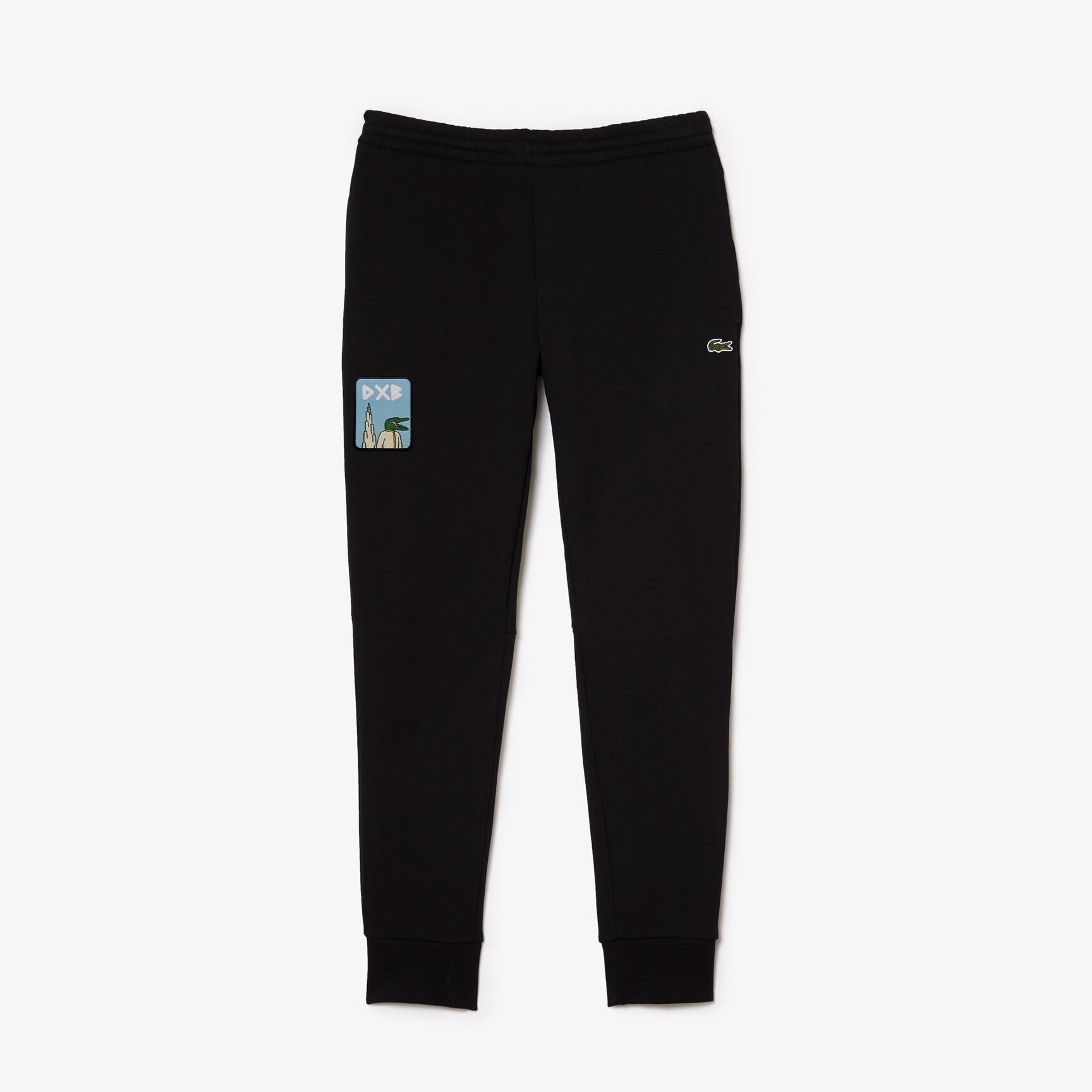 Men's Lacoste Organic Cotton Fleece Trackpants with RexChouk Patch Men's Lacoste Organic Cotton Fleece Trackpants with RexChouk Patch