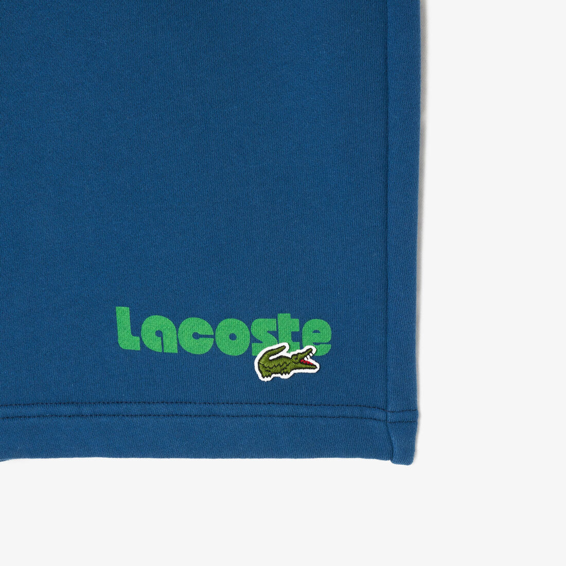 Washed Effect Lacoste Print Jogger Shorts Washed Effect Lacoste Print Jogger Shorts