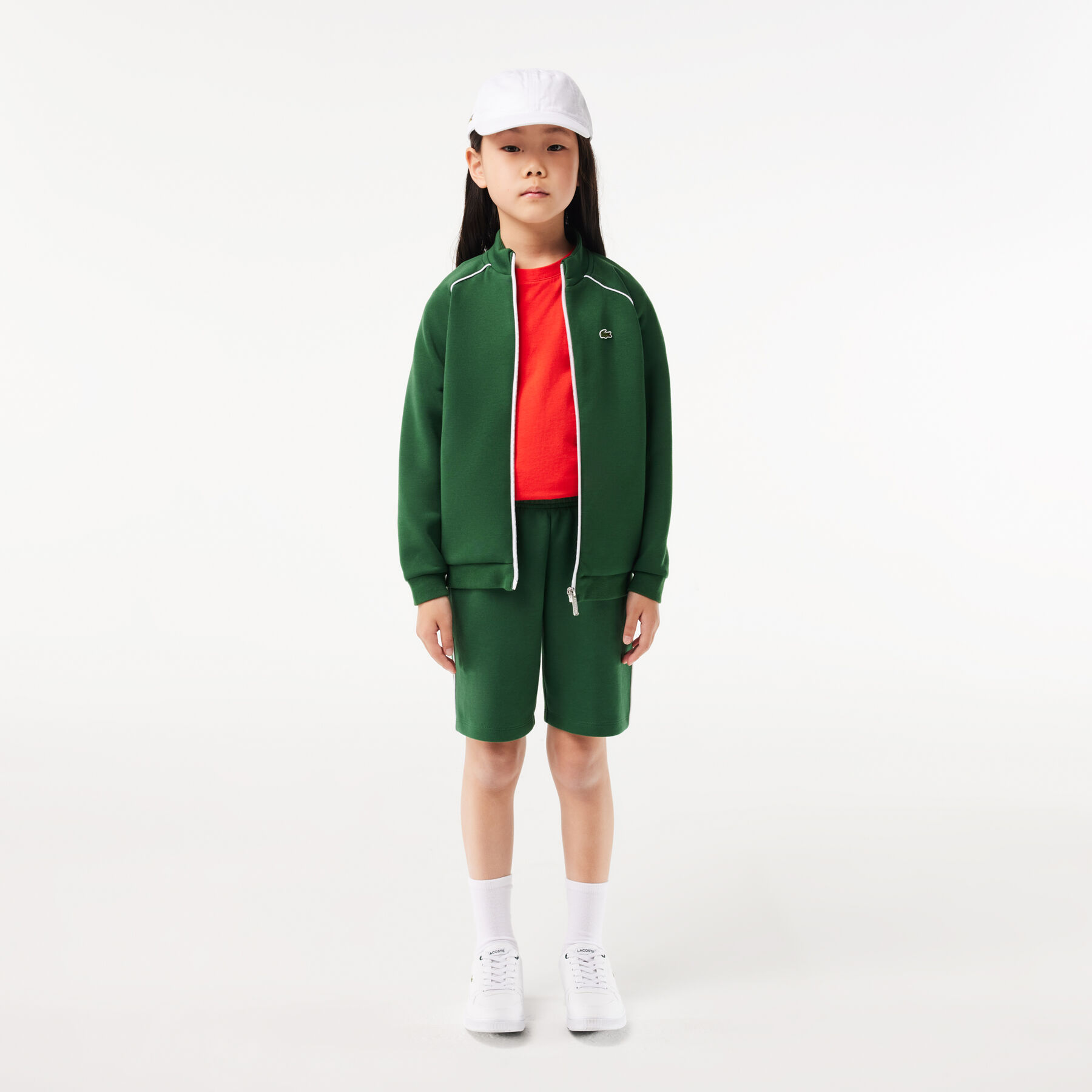 lacoste kids  solid gabardine cap