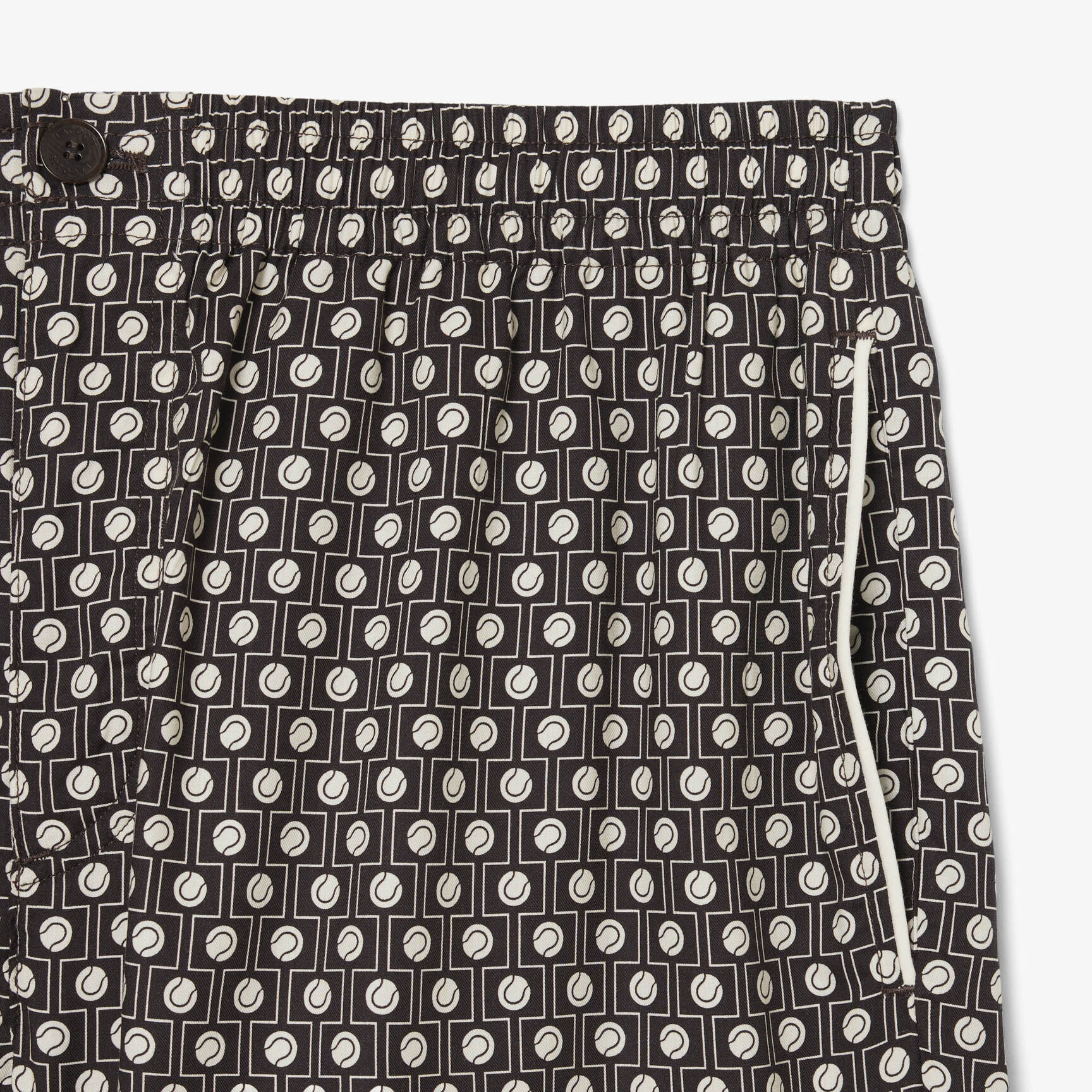Relaxed Fit Printed Cotton Blend Shorts
