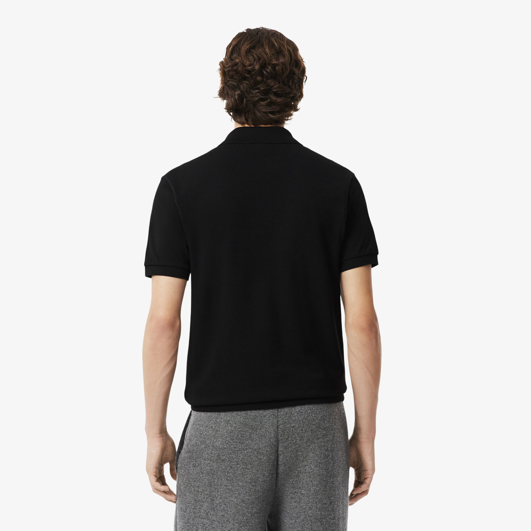 lacoste classic fit embroidery detail pique polo shirt