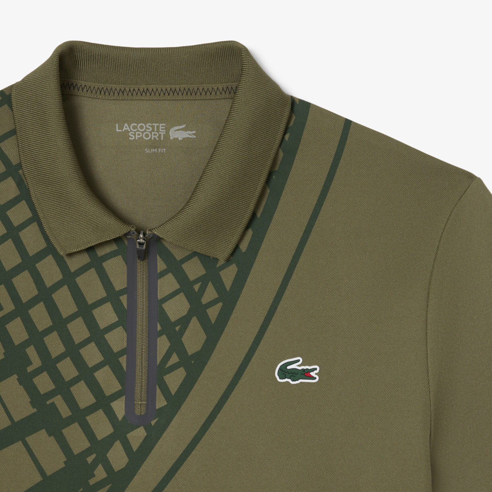 قميص بولو تنس بقصّة ضيقة مطبوع وجاف للغاية قميص بولو تنس بقصّة ضيقة مطبوع وجاف للغاية