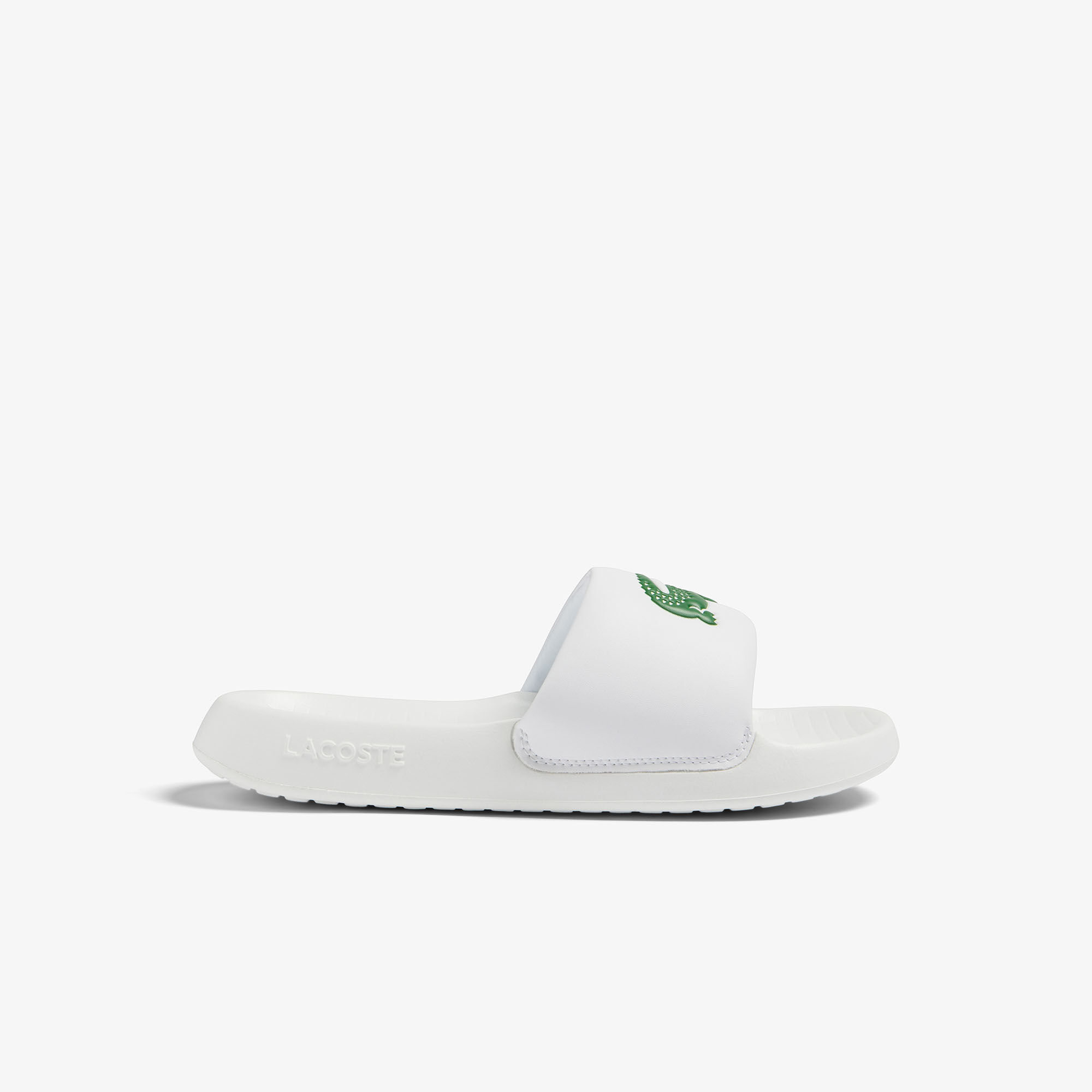 Lacoste rubber slides shop
