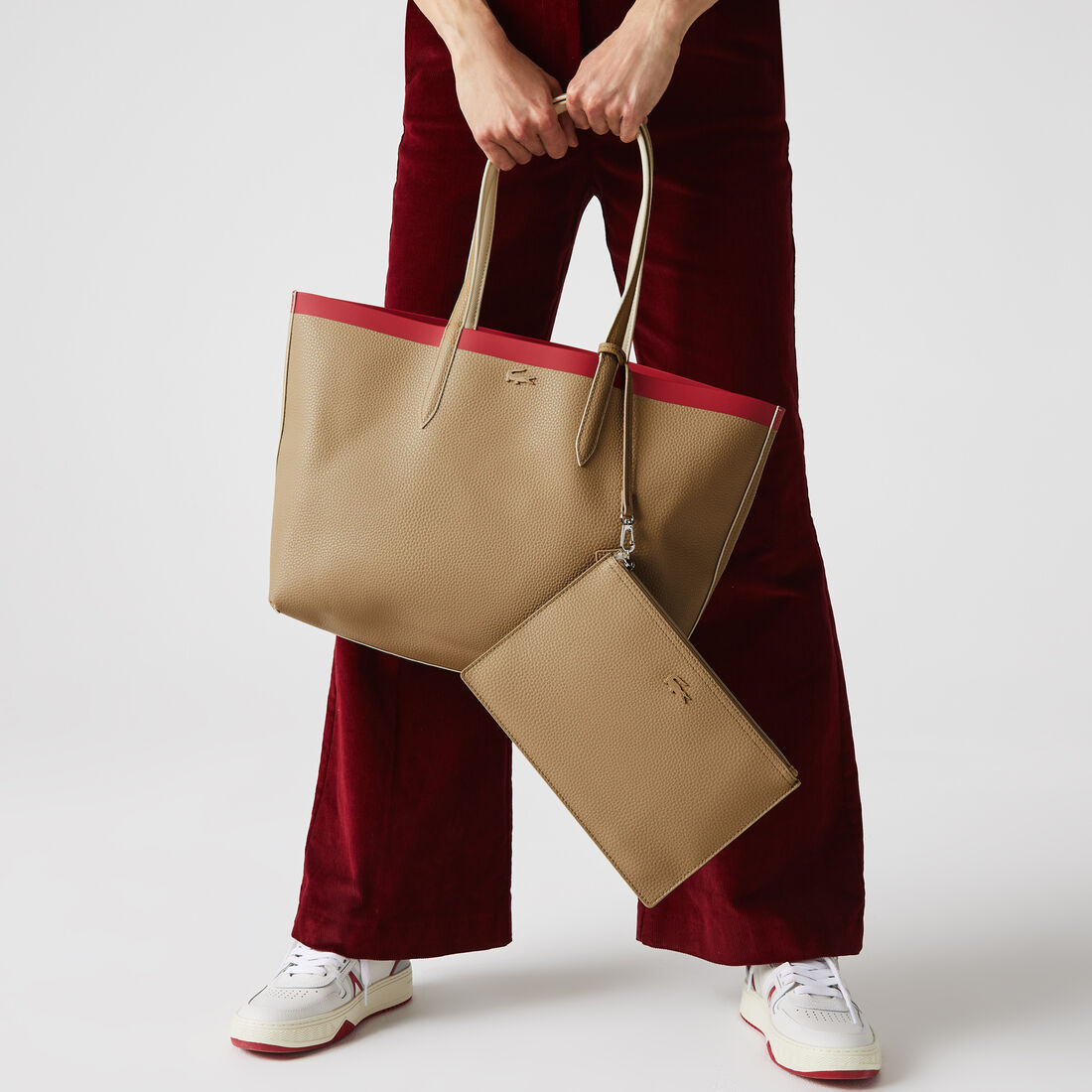 Women's Anna Removable Zip Pouch Canvas Large Shopper Bag Women's Anna Removable Zip Pouch Canvas Large Shopper Bag