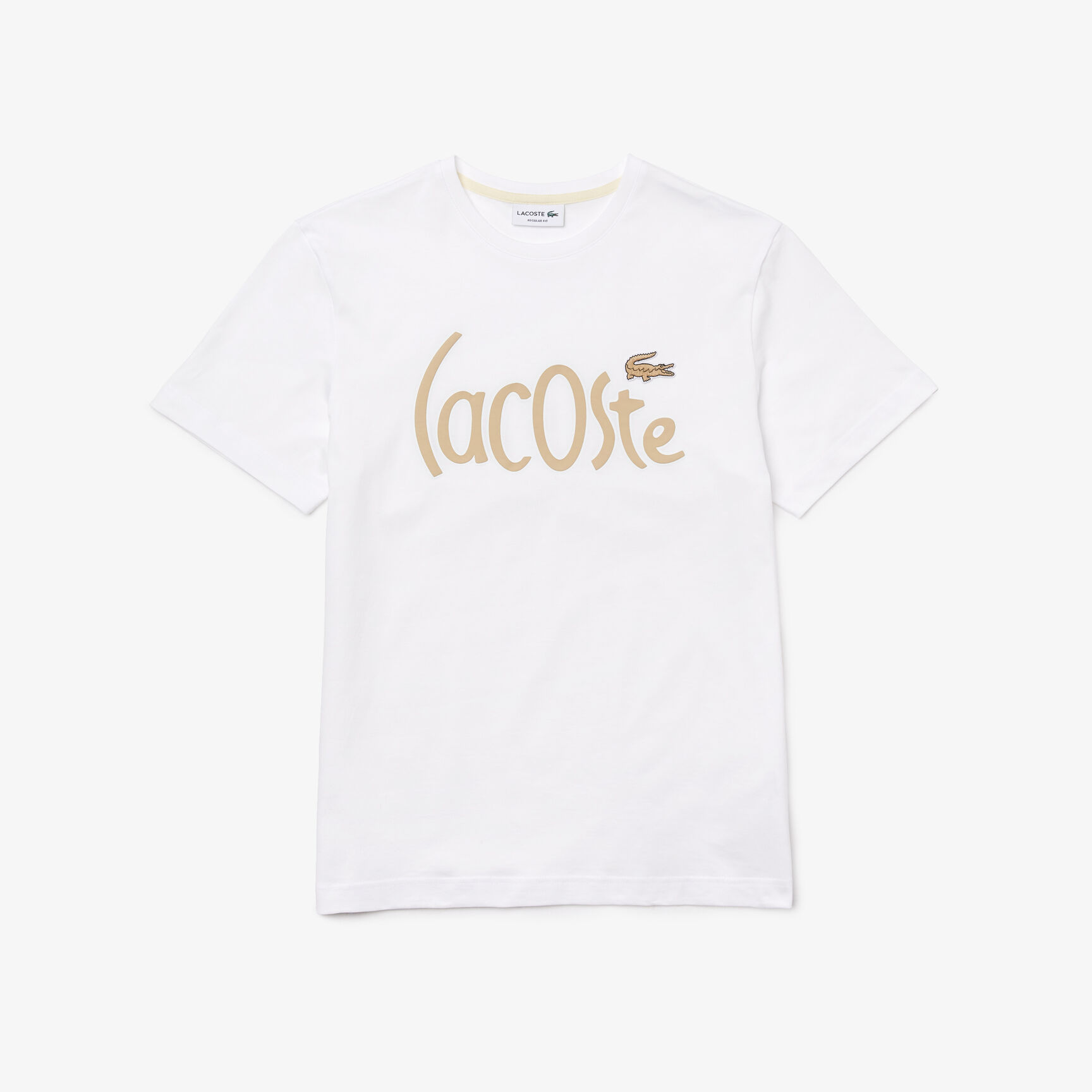 تي شيرت قطن للرجال بفتحة رقبة مستديرة وتوقيع مطبوع تي شيرت قطن للرجال بفتحة رقبة مستديرة وتوقيع مطبوع