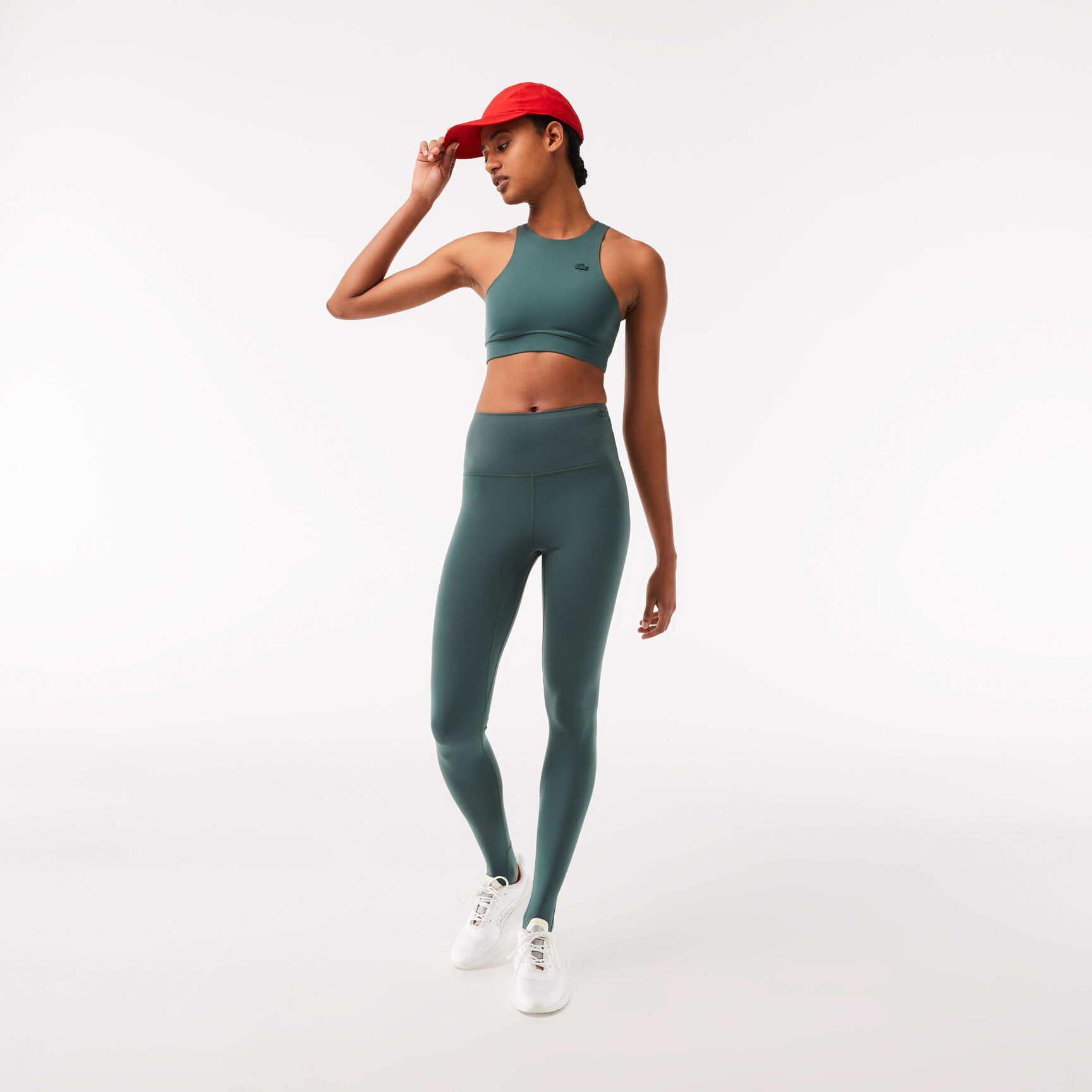 لغينغز لاكوست بأشرطة أسفل القدم وجزء قابل للطي للنساء