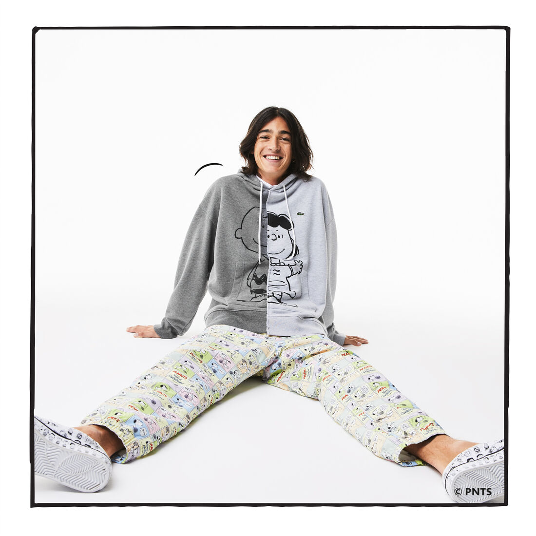 Unisex Lacoste L!VE x Peanuts Loose Fit Hooded Sweatshirt Unisex Lacoste L!VE x Peanuts Loose Fit Hooded Sweatshirt