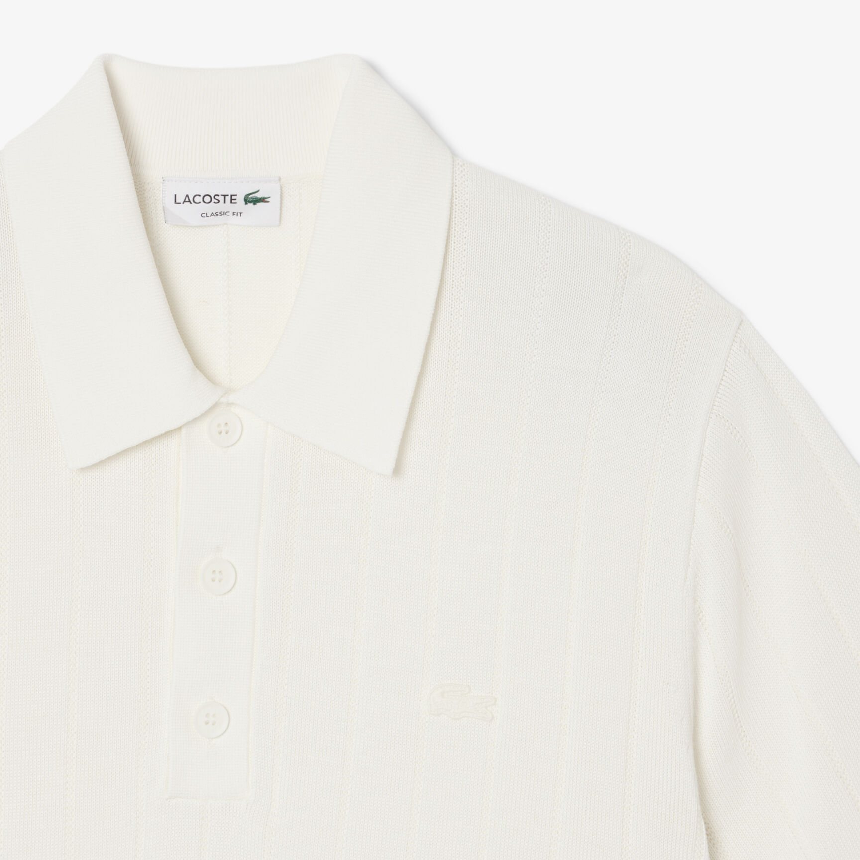 Fluid Ribbed Knit Polo Collar Sweater Fluid Ribbed Knit Polo Collar Sweater