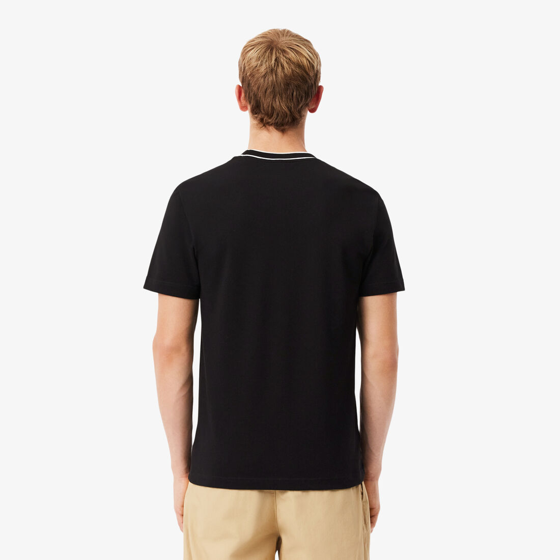 Stretch Pique Stripe Collar T-shirt Stretch Pique Stripe Collar T-shirt