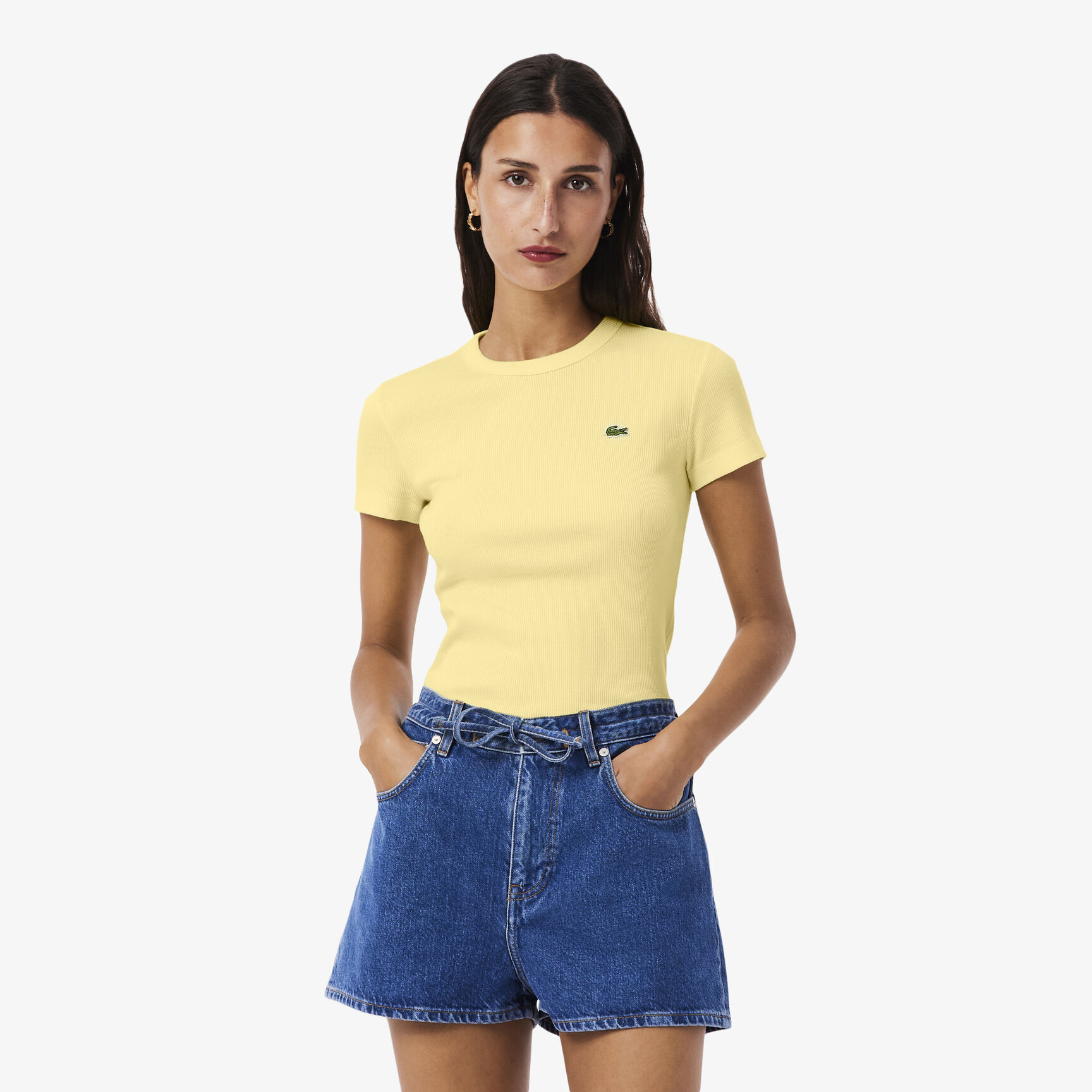 Slim Fit Ribbed Cotton T-shirt Slim Fit Ribbed Cotton T-shirt