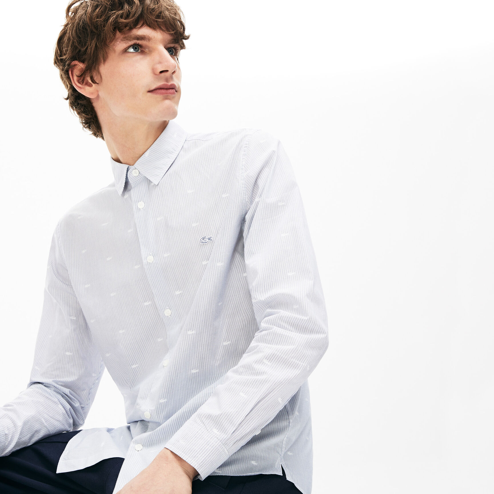 قميص بوبلين بطبعة التمساح للرجال قميص بوبلين بطبعة التمساح للرجال