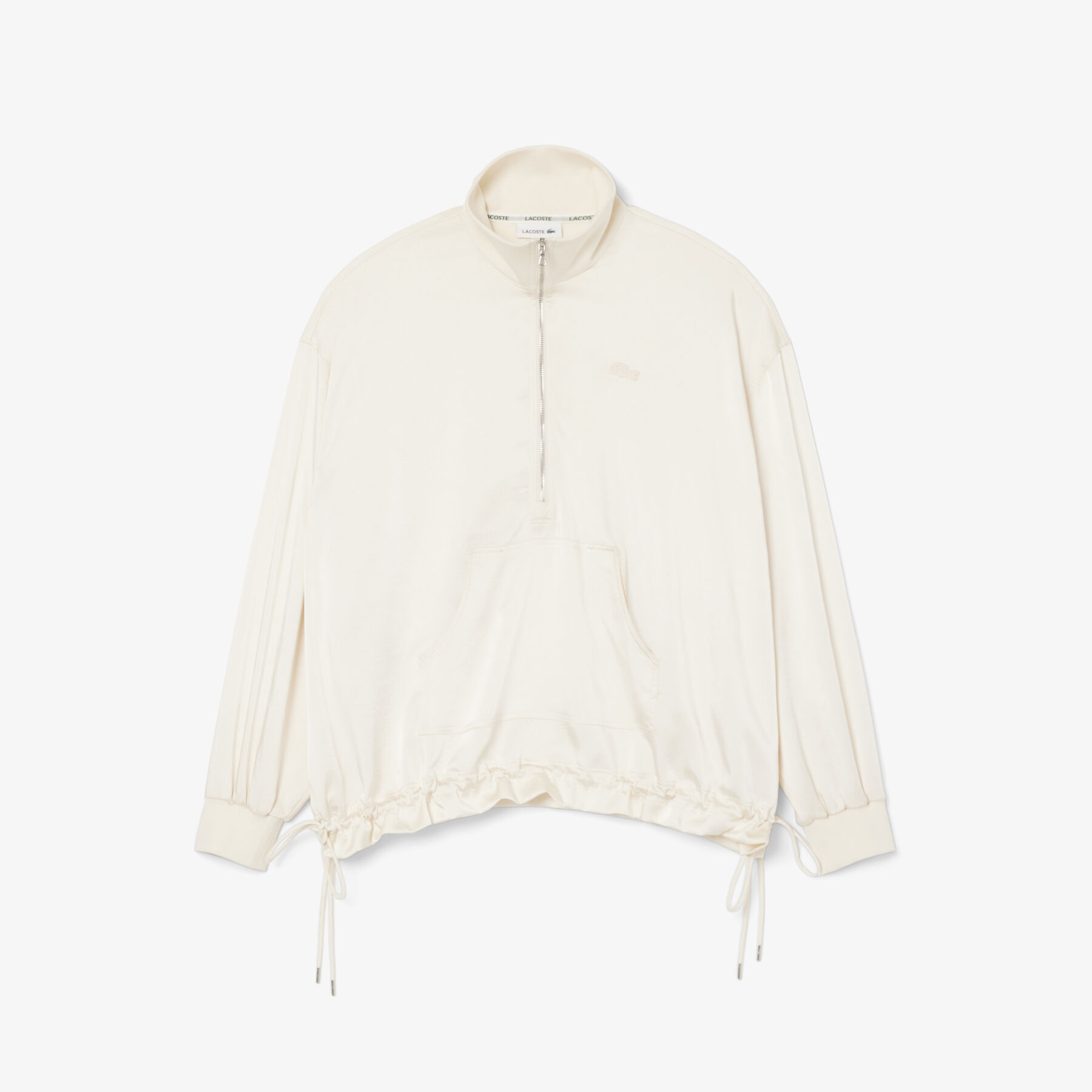 lacoste high zipped neck oversized popover jacket