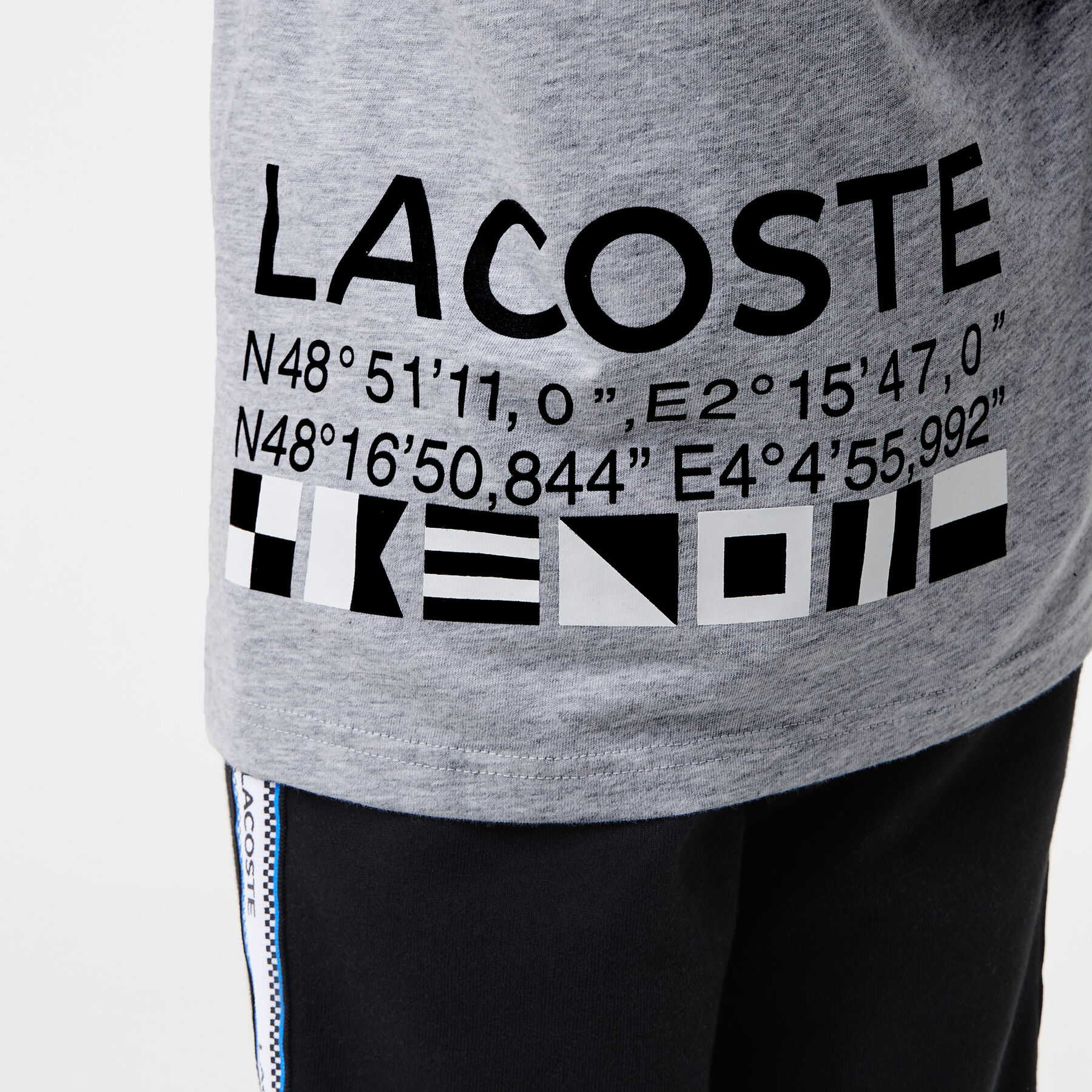 Kids' Lacoste Oversised Nautical Style T-shirt kids lacoste oversised nautical style t shirt