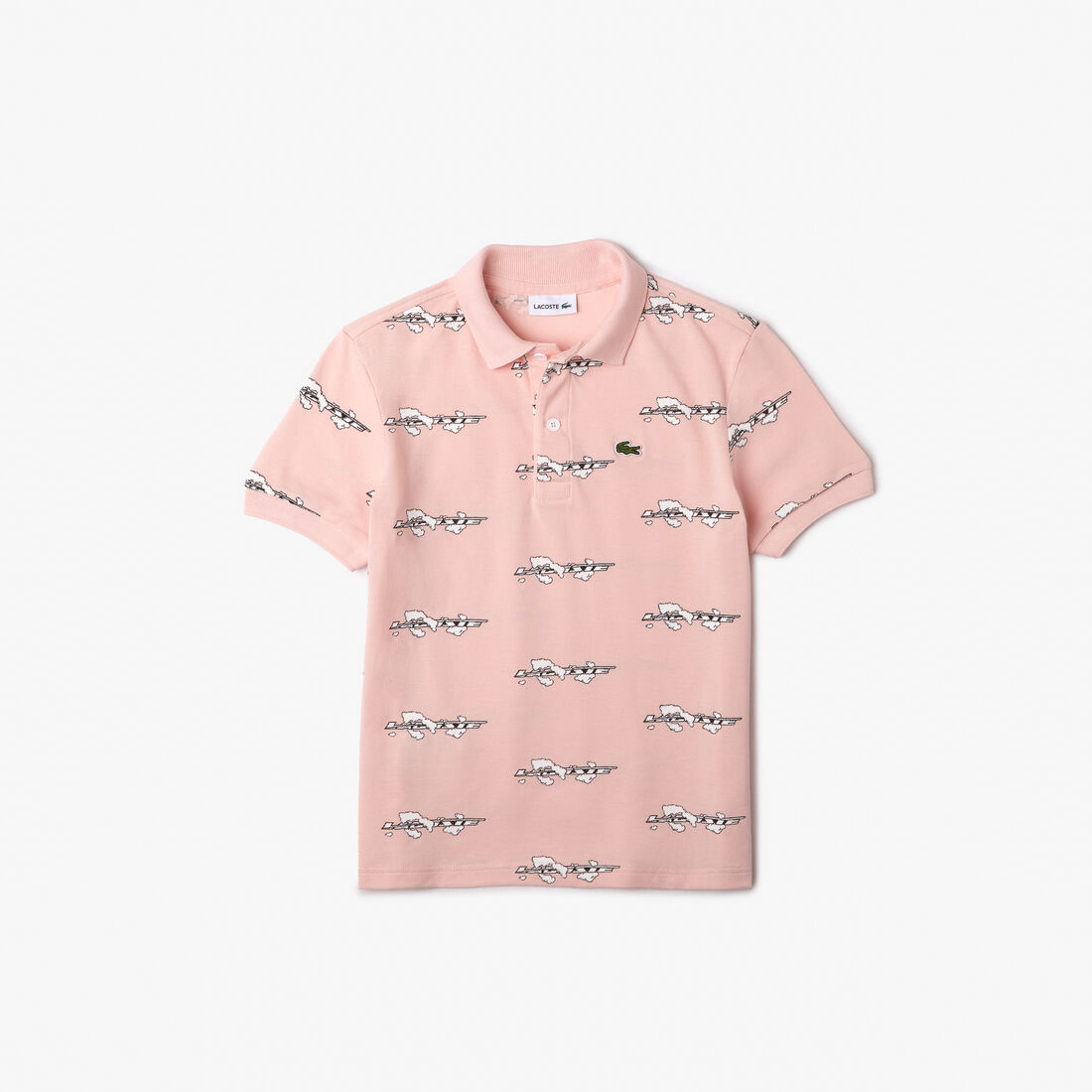 Boys’ Lacoste Printed Organic Cotton Polo Shirt
