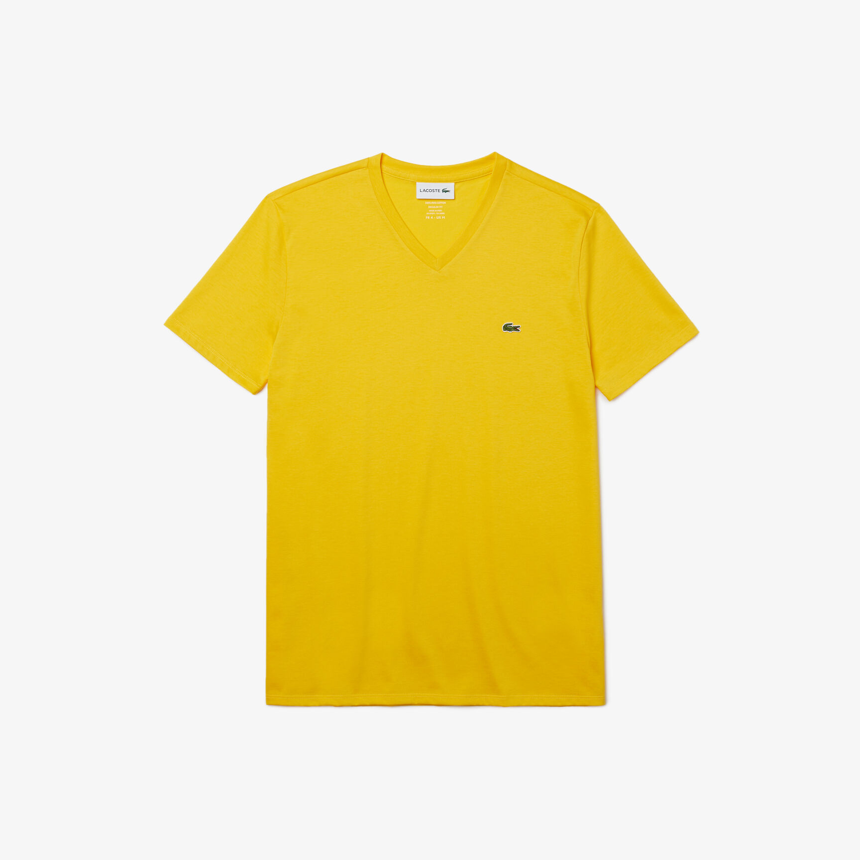 تي شيرت خفيف الوزن من القطن بيما برقبة على شكل حرف V