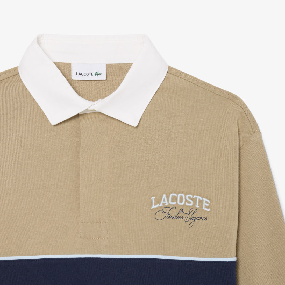 Long Sleeved Striped Rugby Polo Shirt lacoste long sleeved striped rugby polo shirt