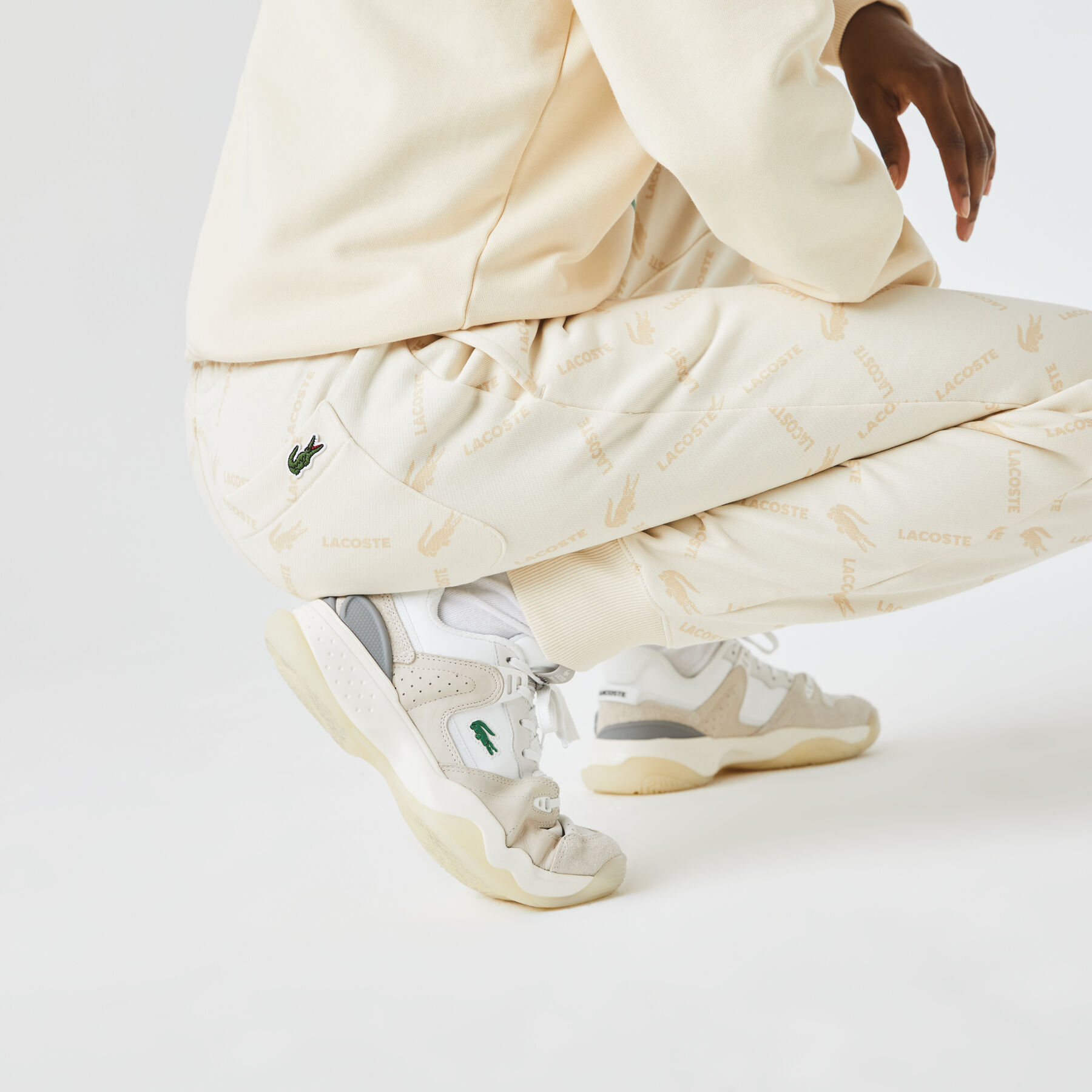 Unisex Lacoste LIVE Print Fleece Tracksuit Pants unisex lacoste live print fleece tracksuit pants