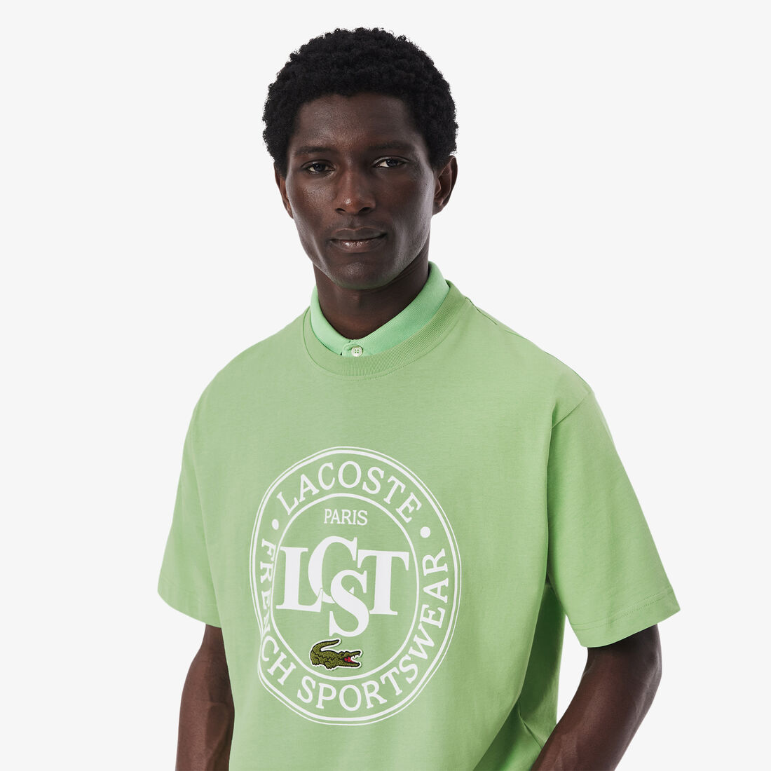 تي شيرت فضفاض من القطن الثقيل المطبوع تي شيرت فضفاض من القطن الثقيل المطبوع