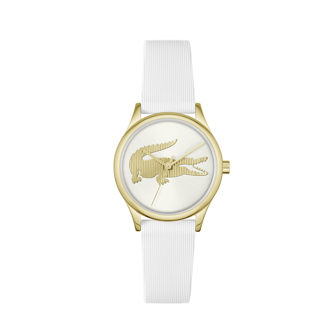 ساعة Crocodelle بسوار سيليكون أبيض