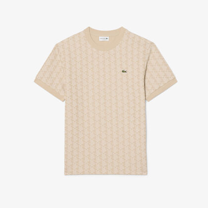 تيشيرت جاكار بنقشة المونوغرام